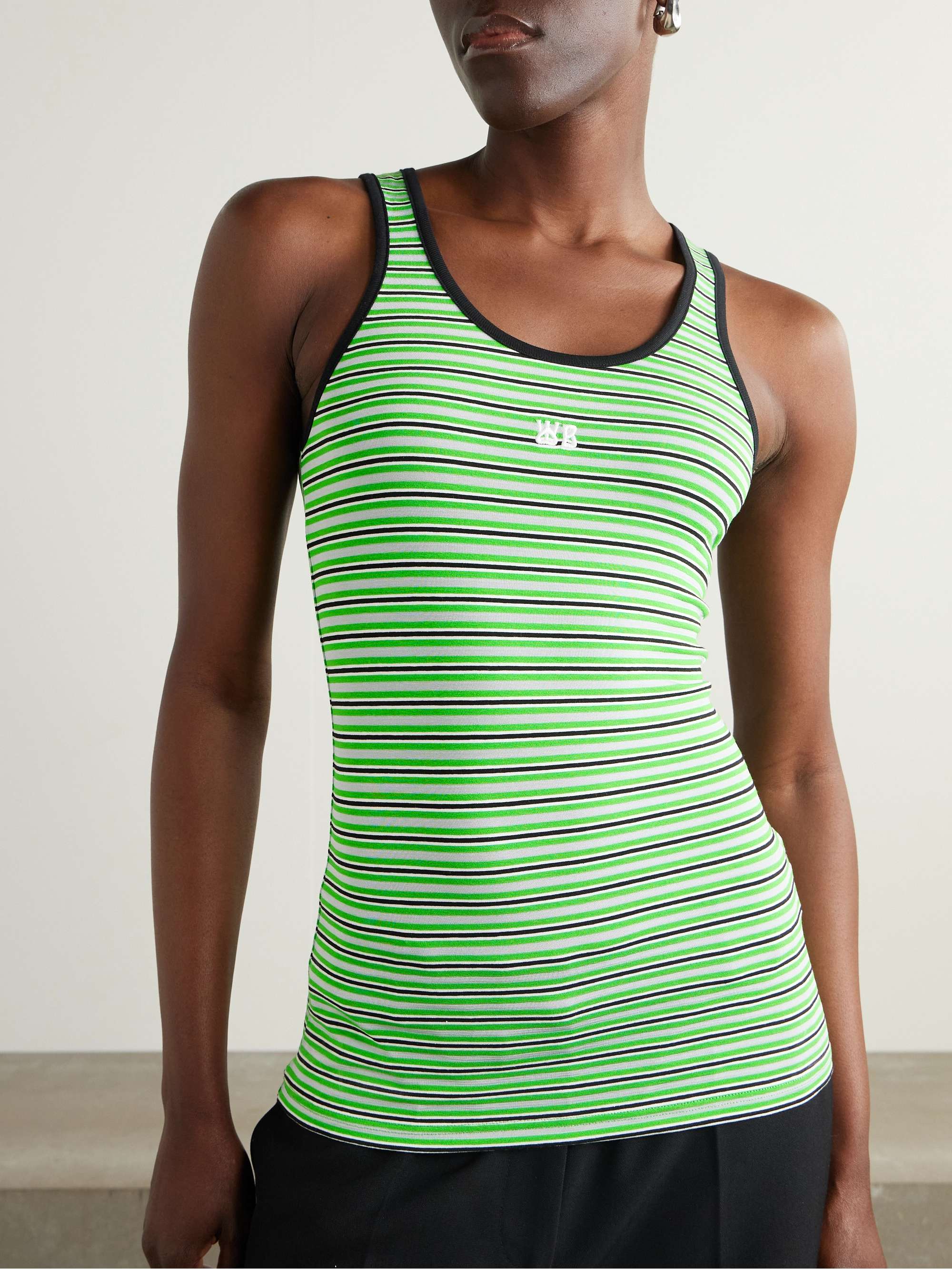 Sonic striped jersey tank view
