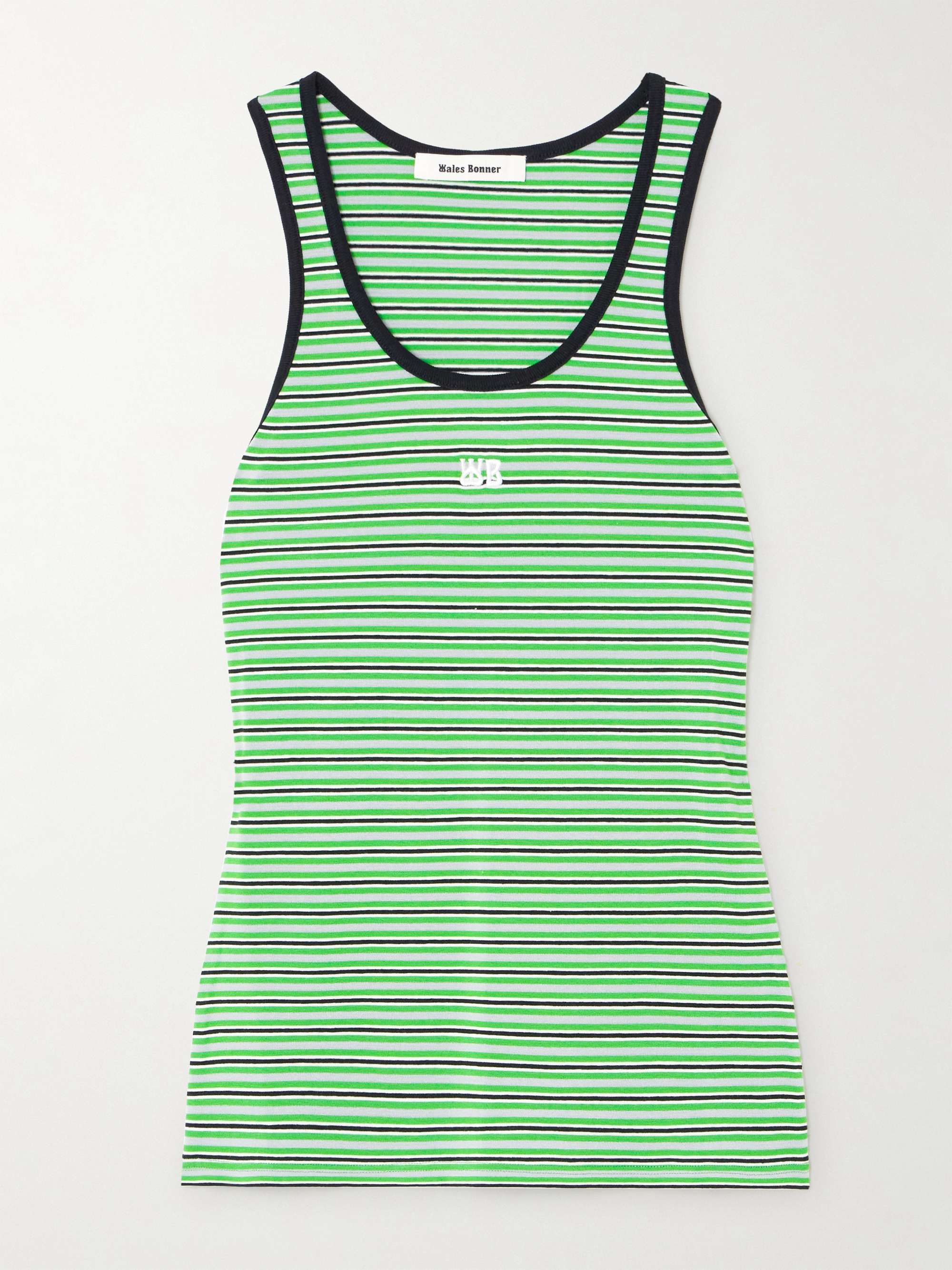 Sonic striped jersey tank view