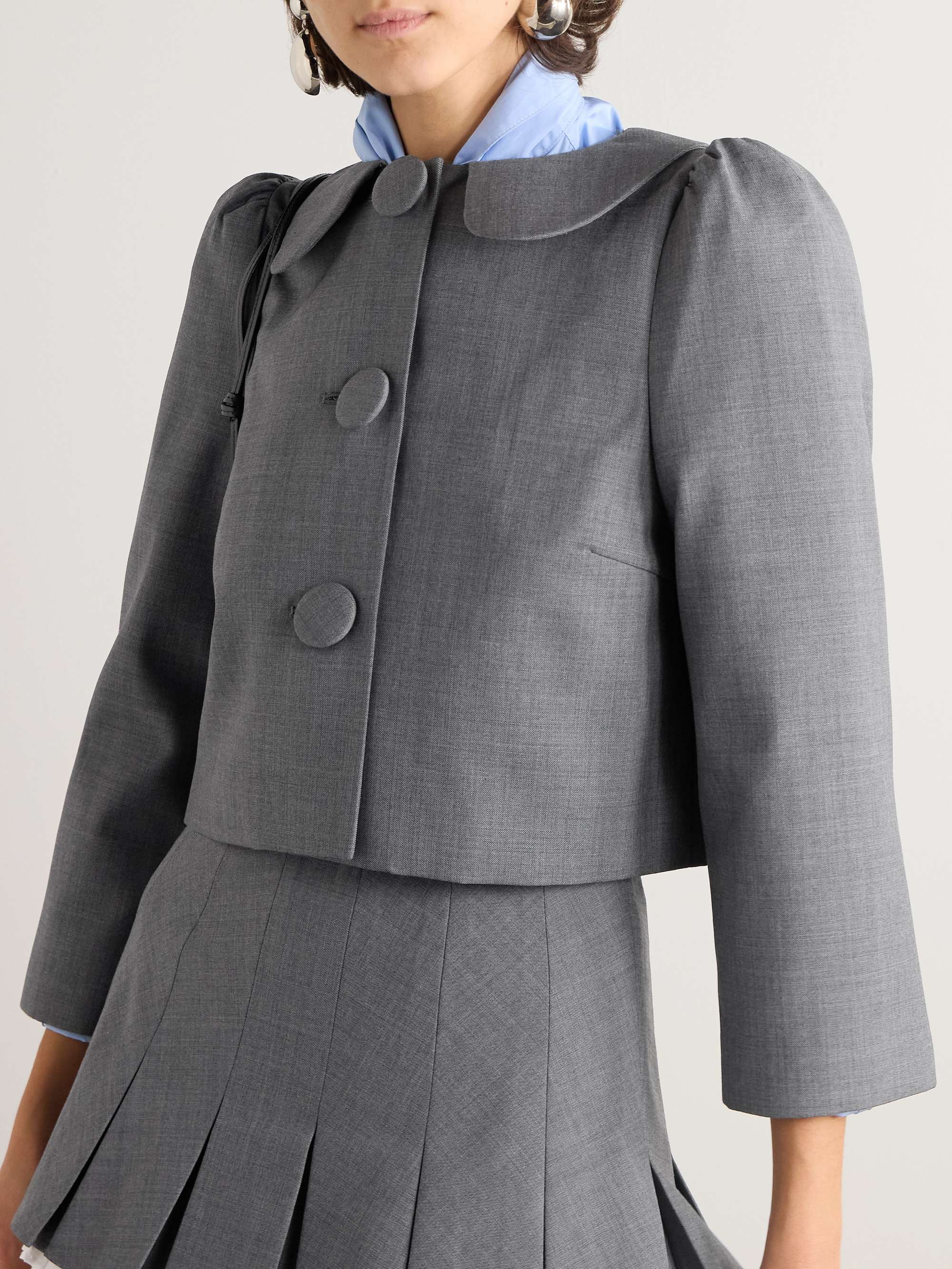Cropped grain de poudre jacket view