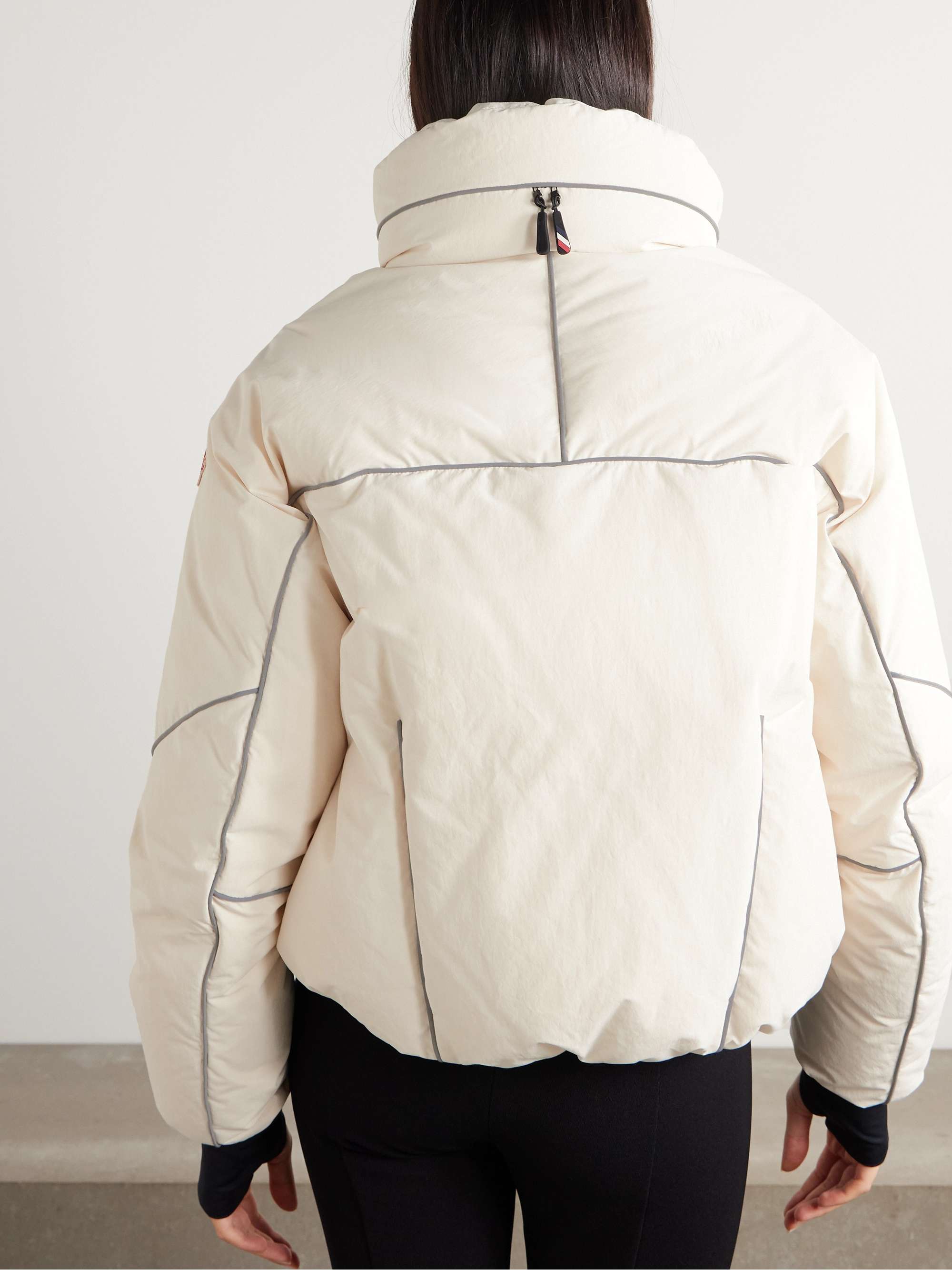 Padded hooded down ski jacket view