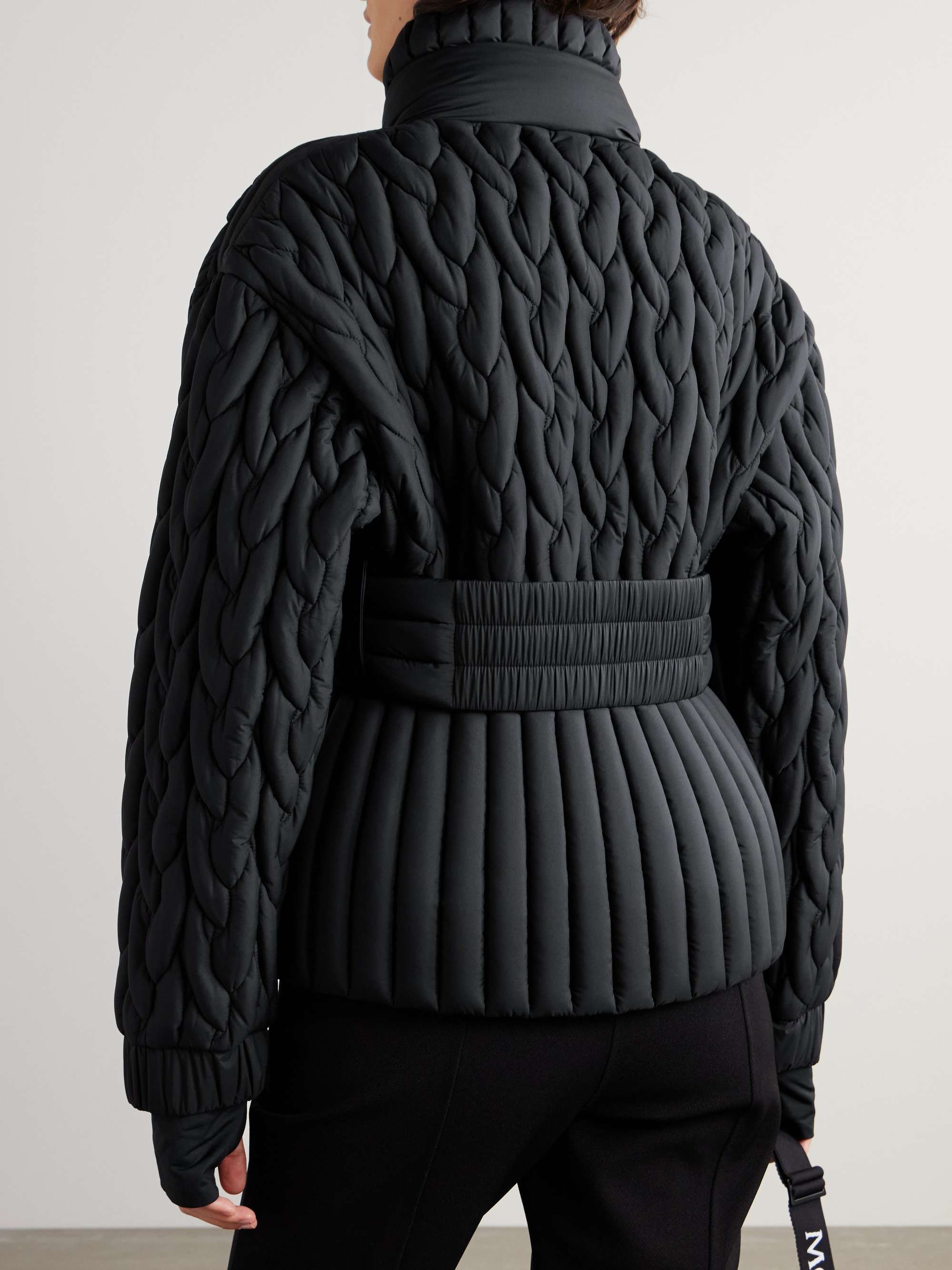 Maipo appliquéd belted quilted padded shell down ski jacket view