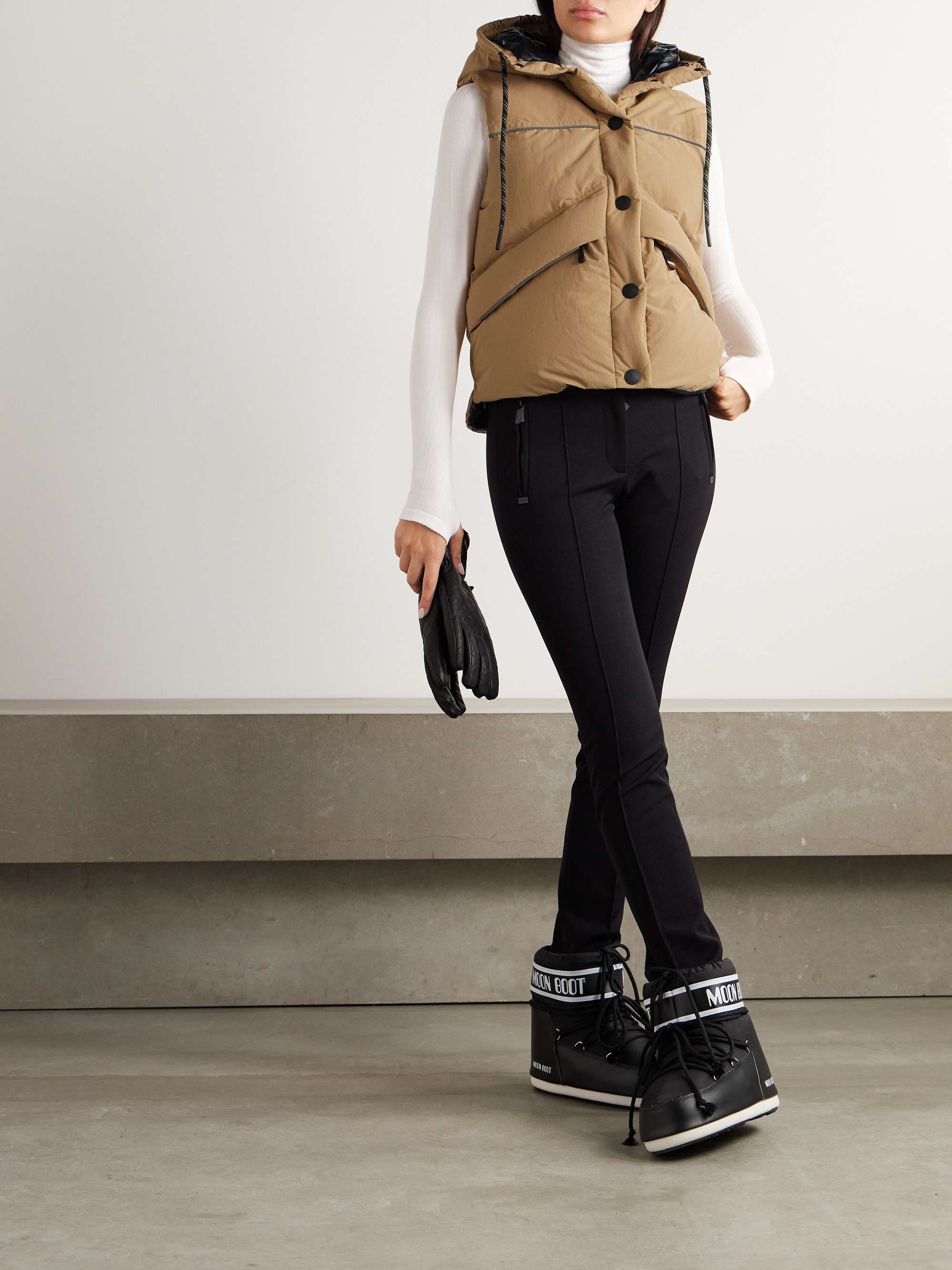 Arolla hooded appliquéd quilted shell down vest view