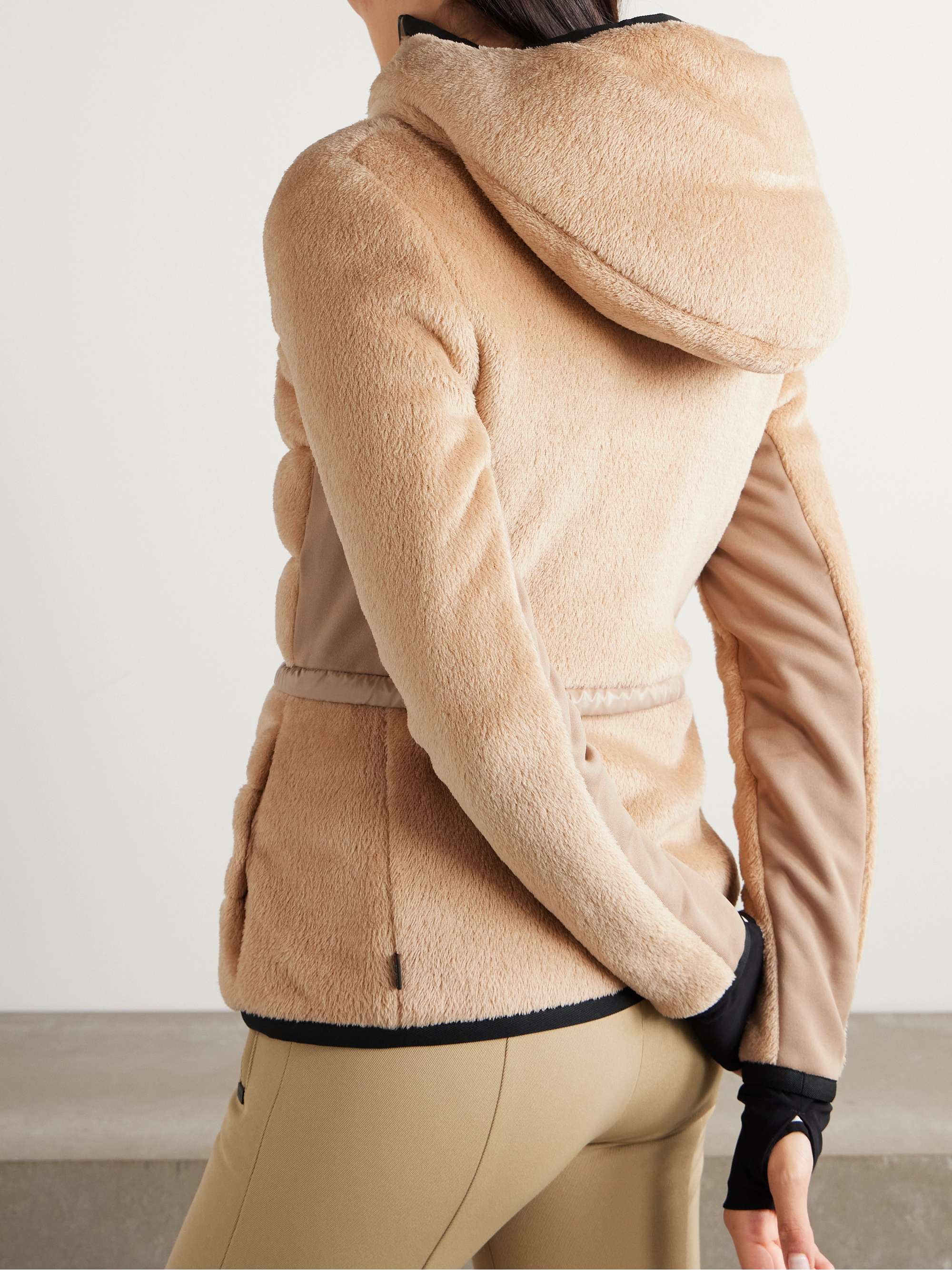 Fleece quilted hooded jacket view