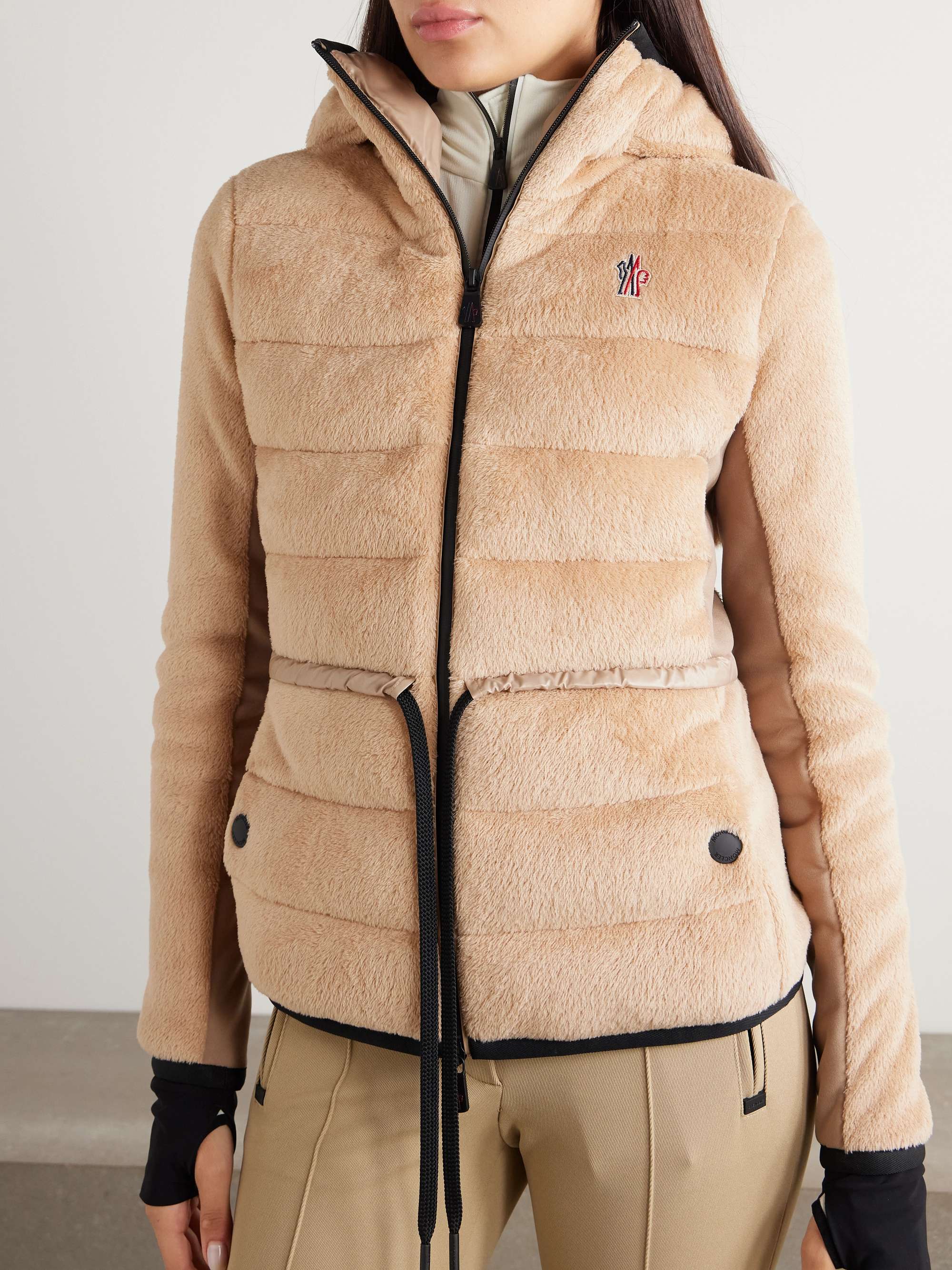 Fleece quilted hooded jacket view