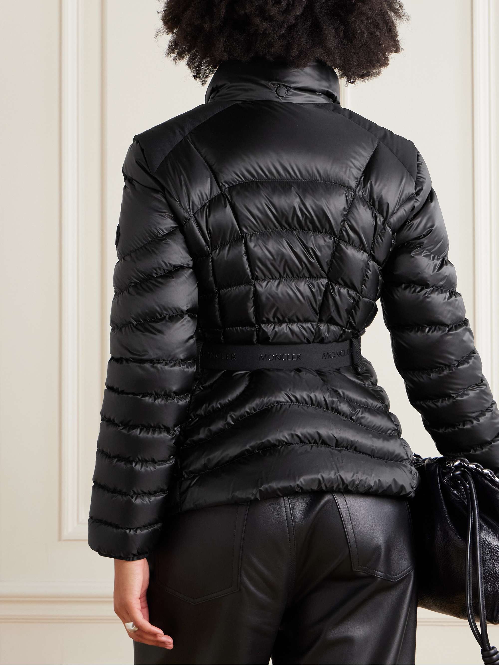 Gramont hooded belted quilted shell down jacket view