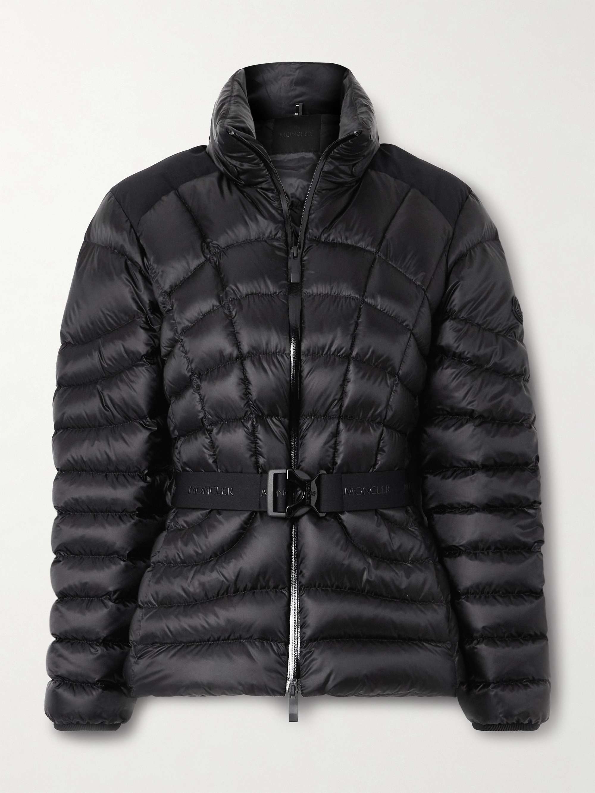 Gramont hooded belted quilted shell down jacket view