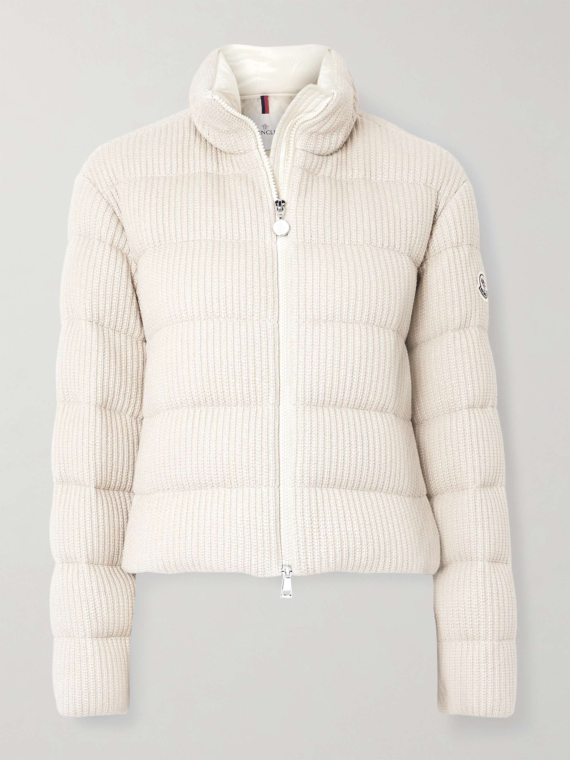 Thoiry quilted ribbed metallic cotton down jacket view