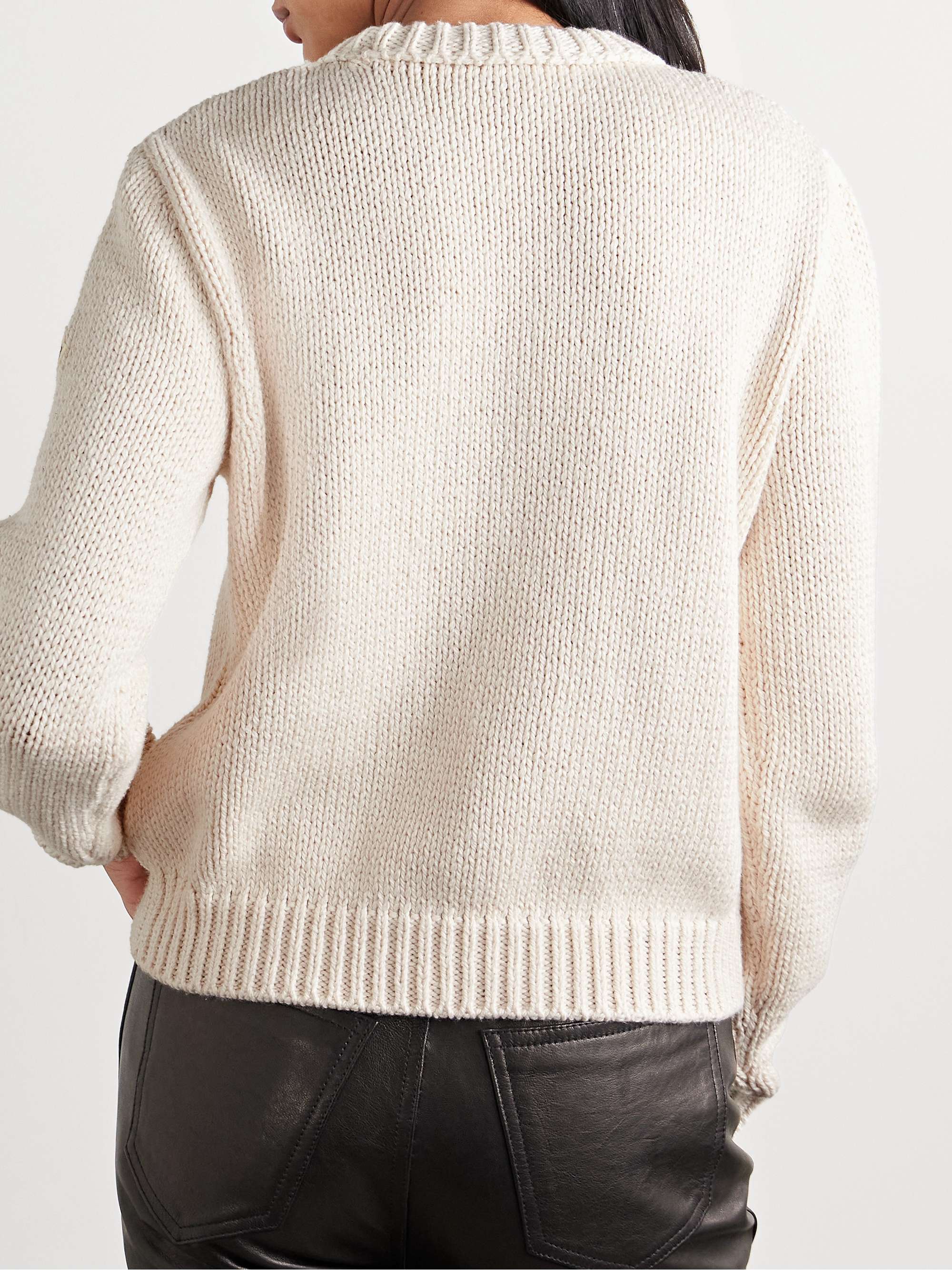 Embroidered cotton sweater view