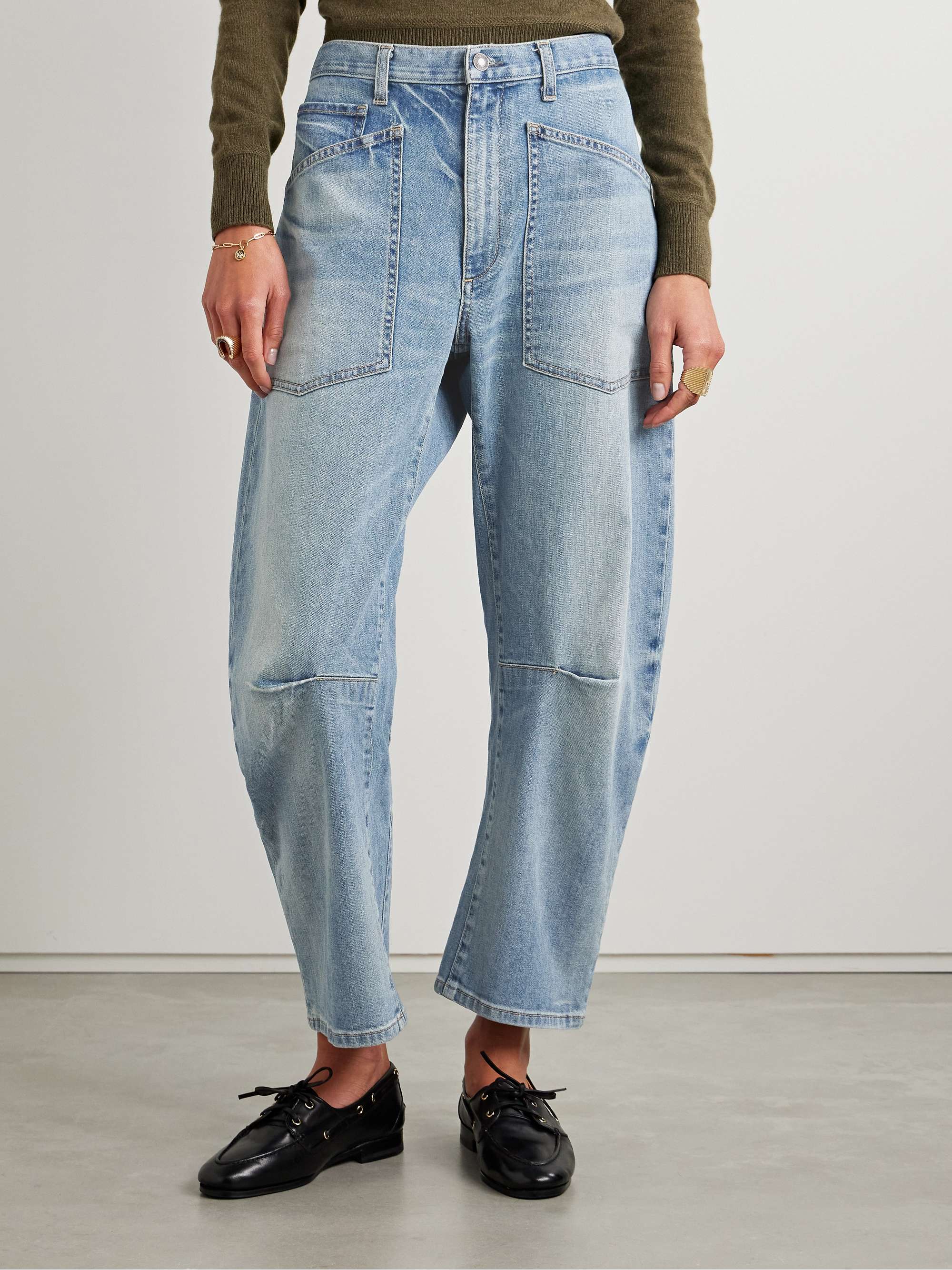 Shon high-rise tapered jeans view
