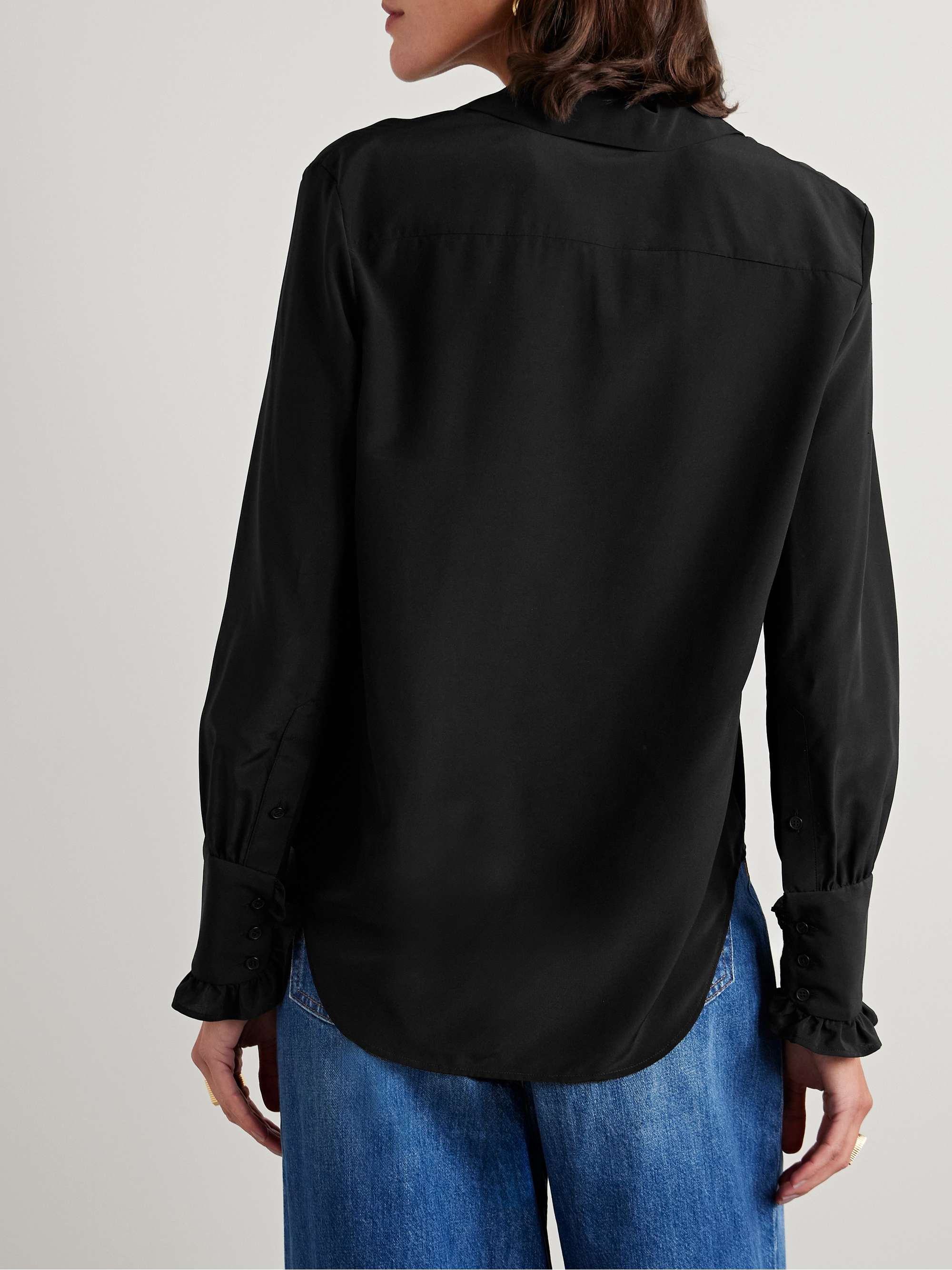 Pauline ruffle-trimmed silk shirt view