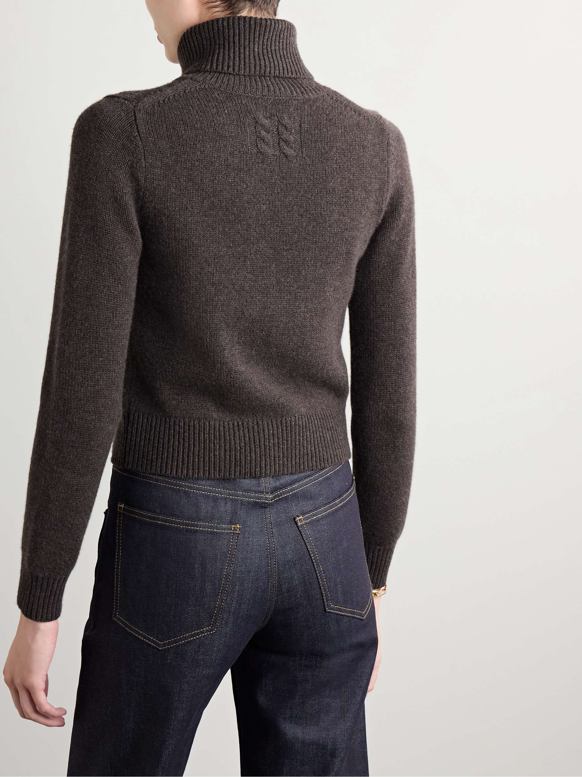 Hollyn cropped cashmere turtleneck sweater view