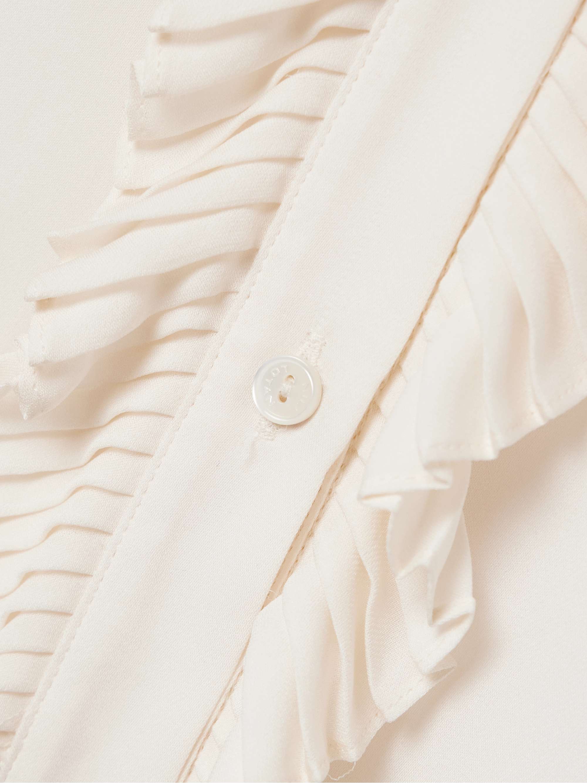 Danika ruffled silk crepe de chine shirt view