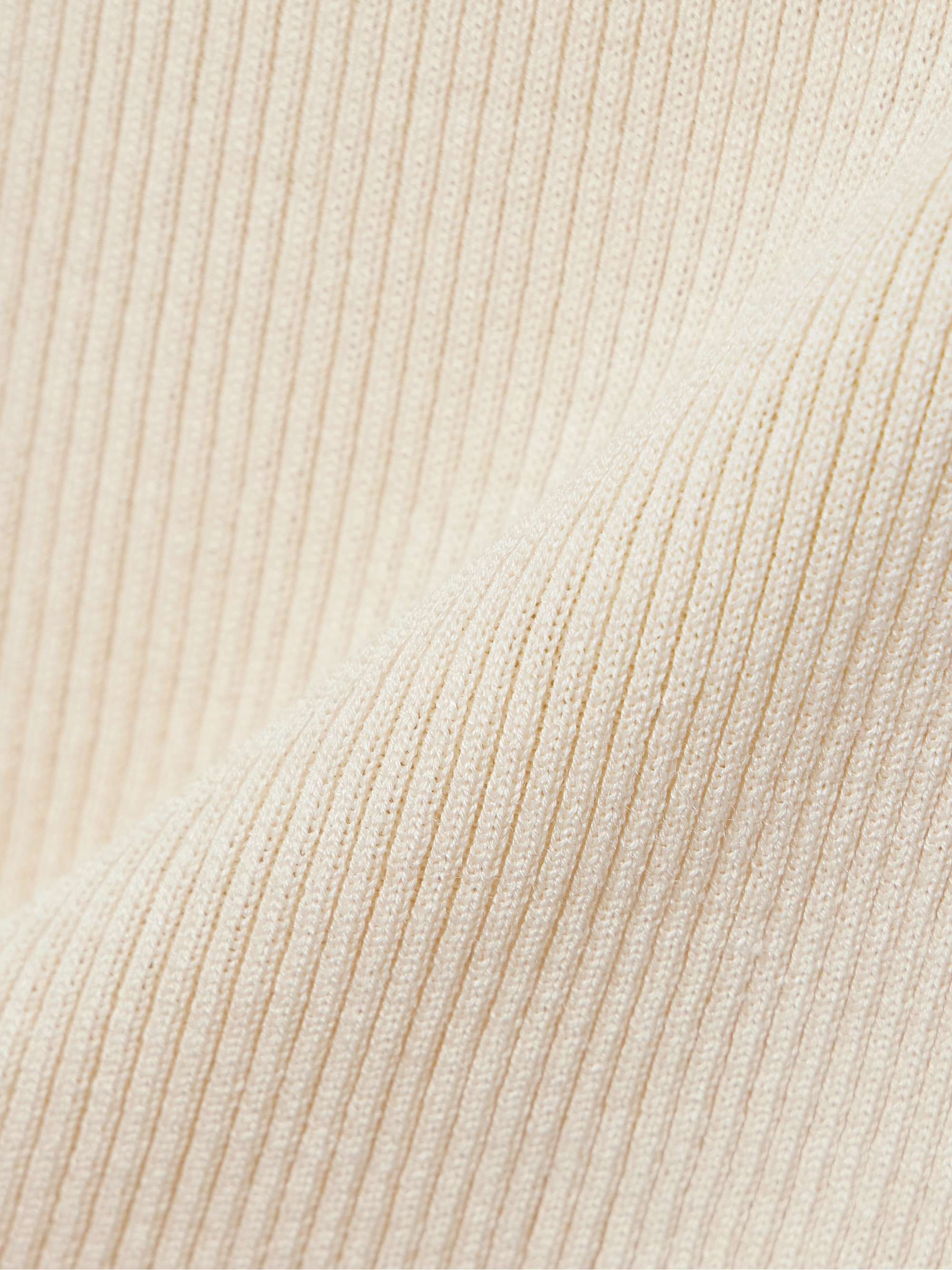Selah ribbed silk-jersey tank view