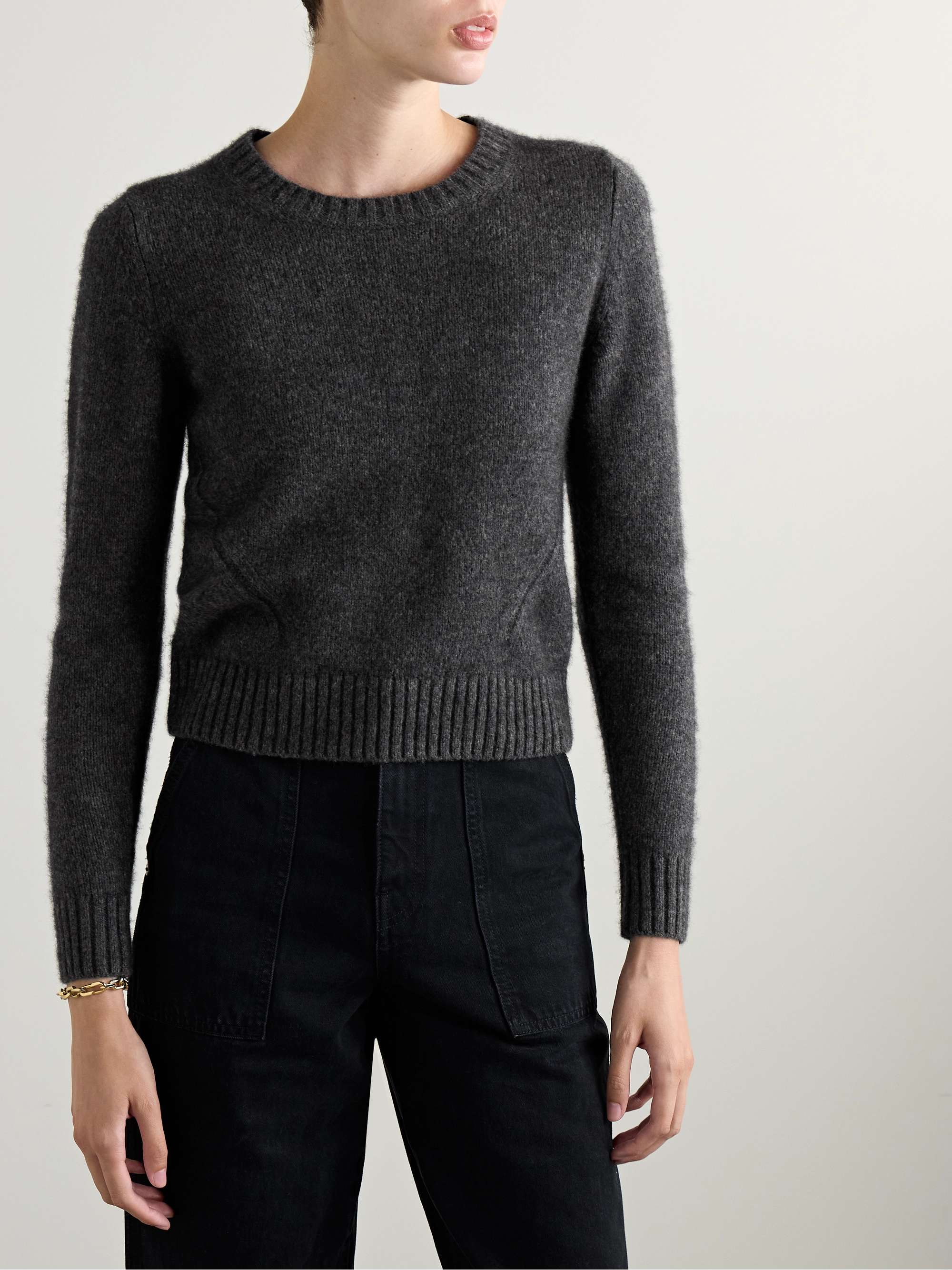 Gwendolyn cropped wool-blend sweater view