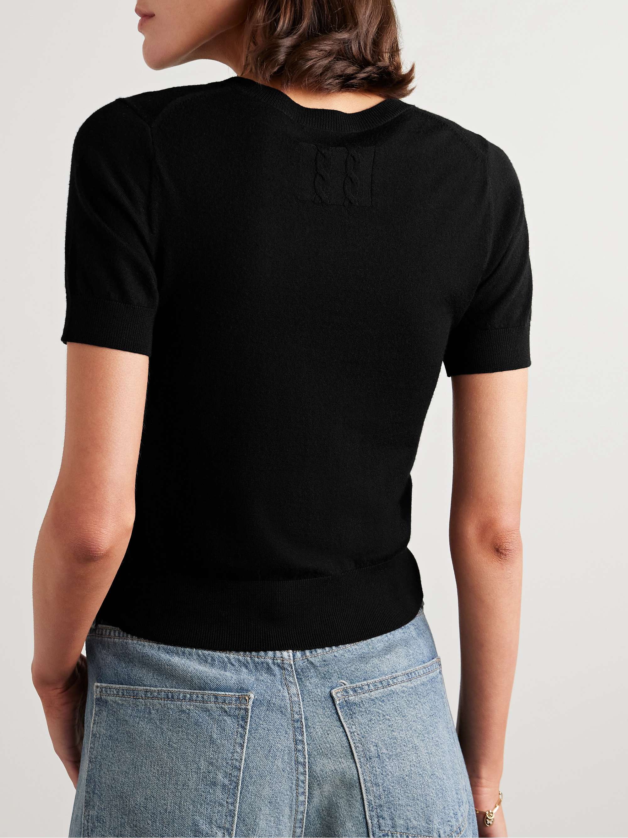 Leilani slim-fit merino wool top view