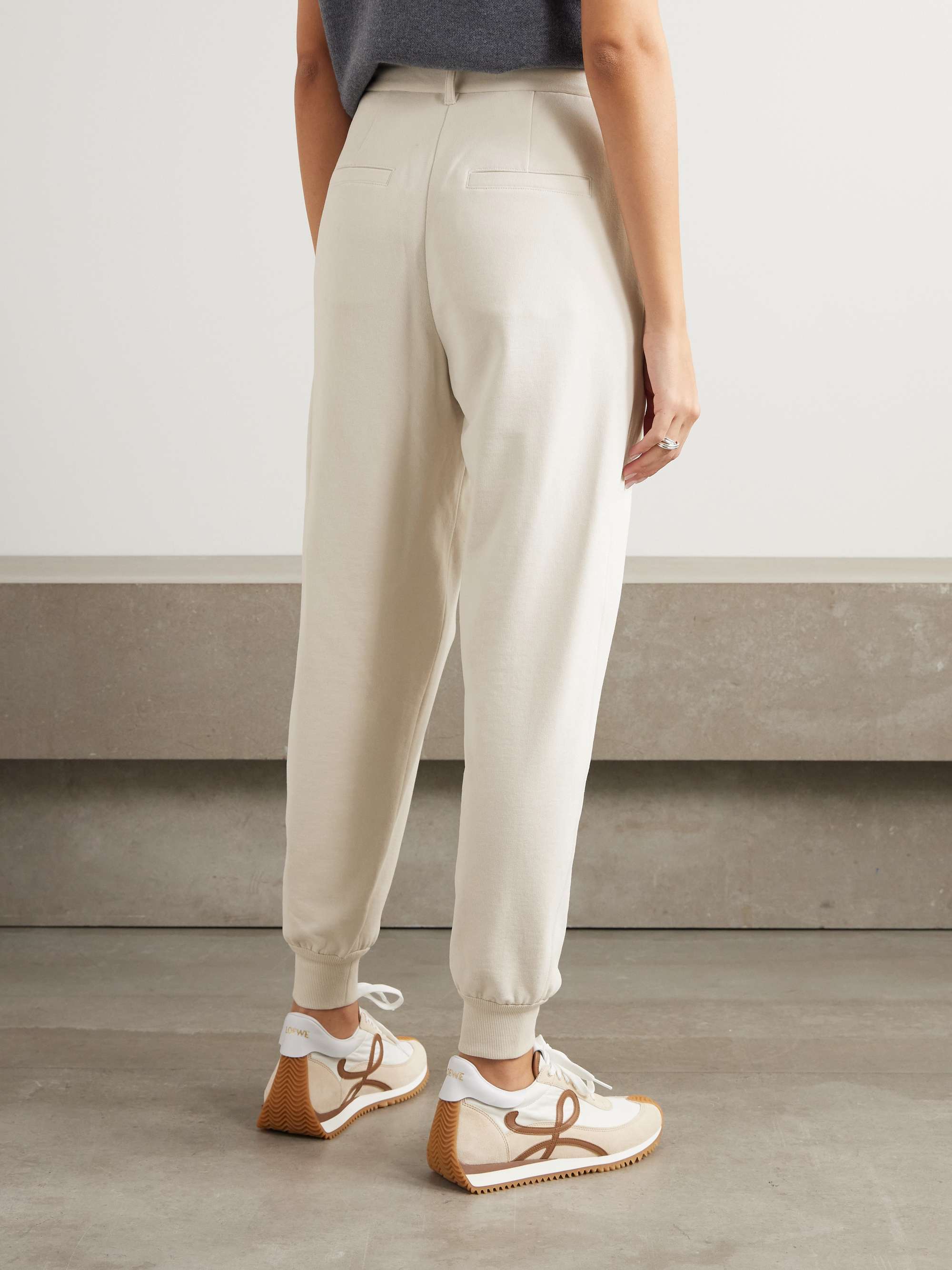 Cotton-jersey tapered pants view