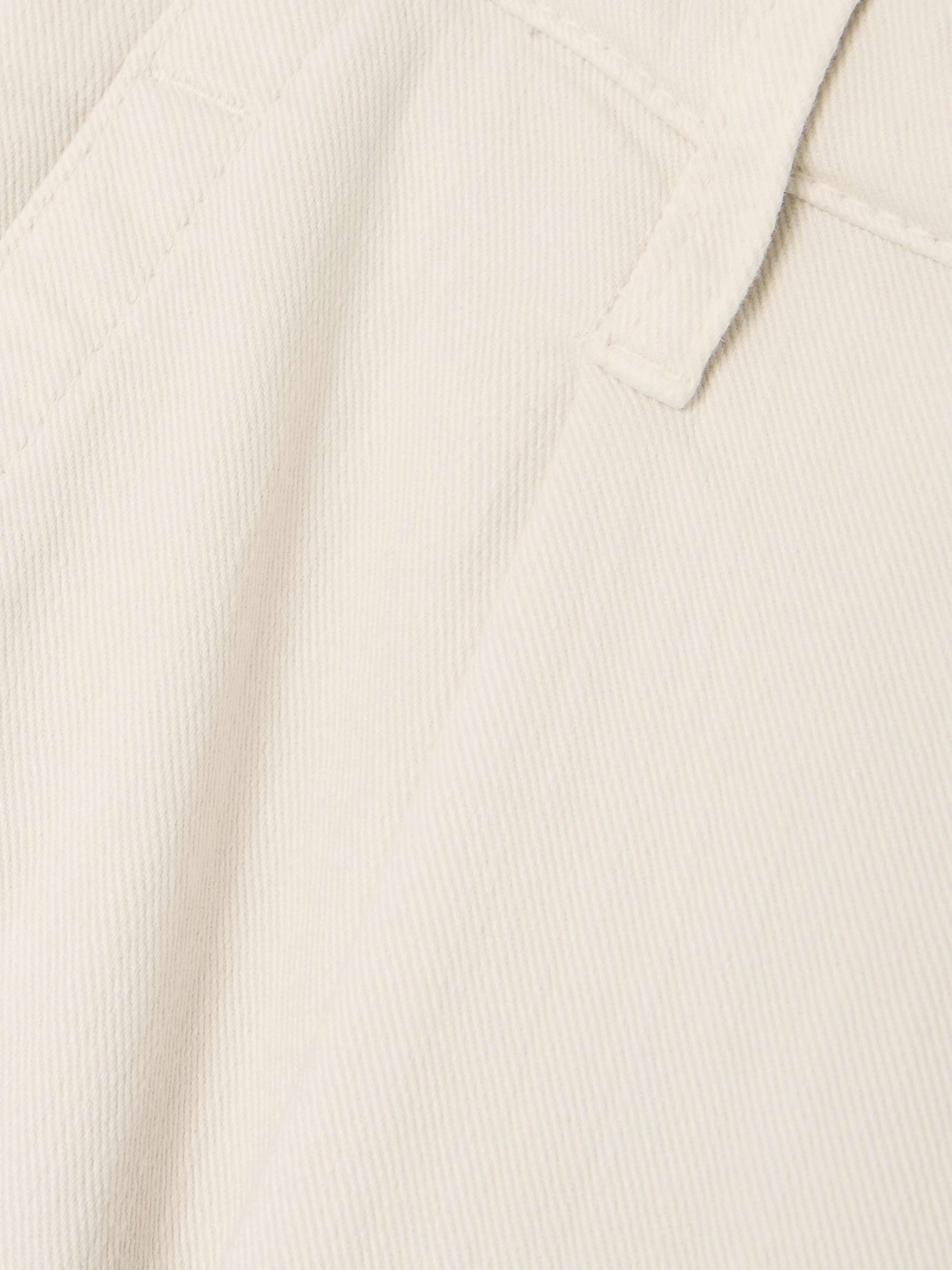 Pleated cotton-blend twill tapered pants view