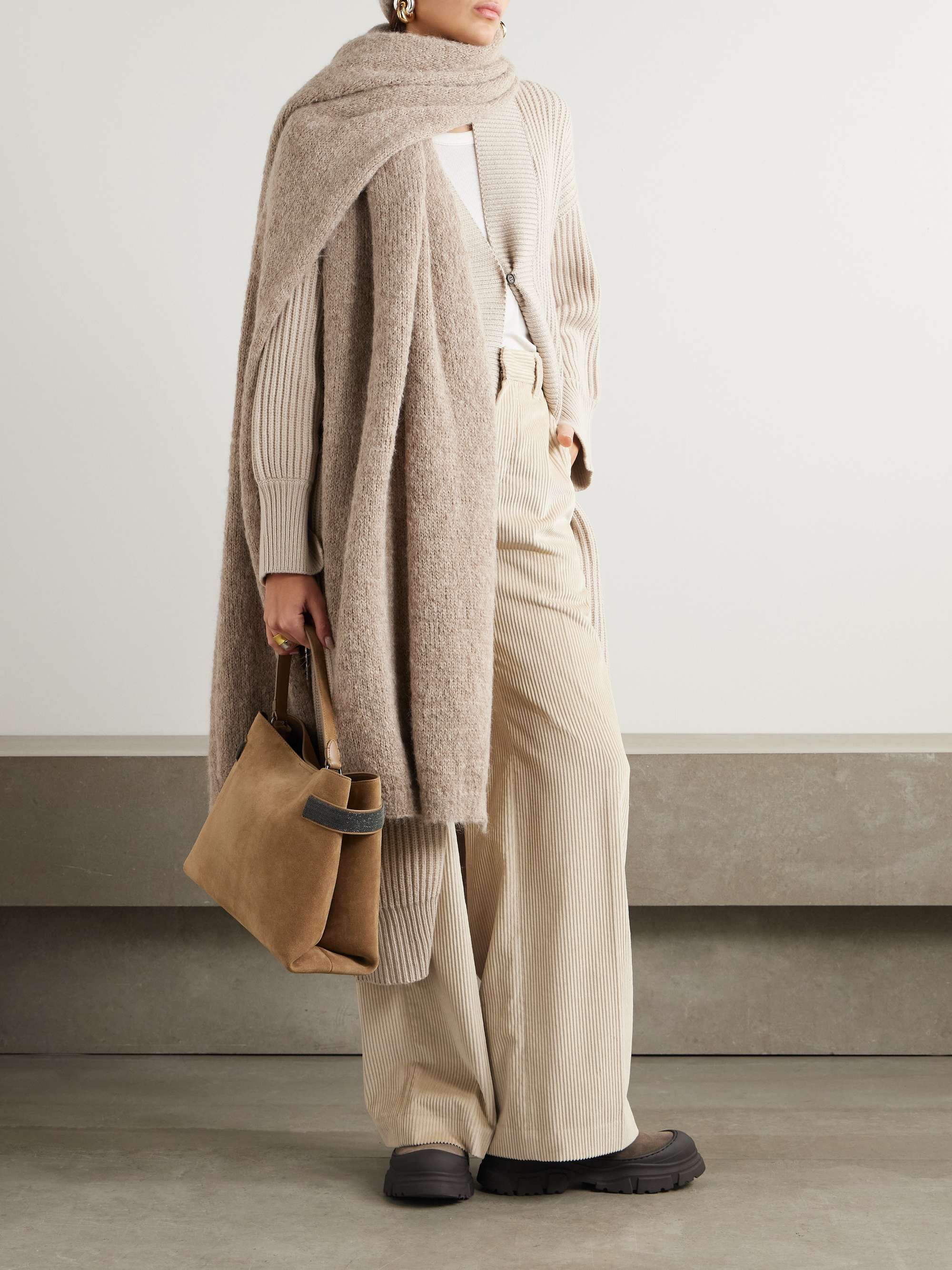 Cotton-corduroy wide-leg pants view