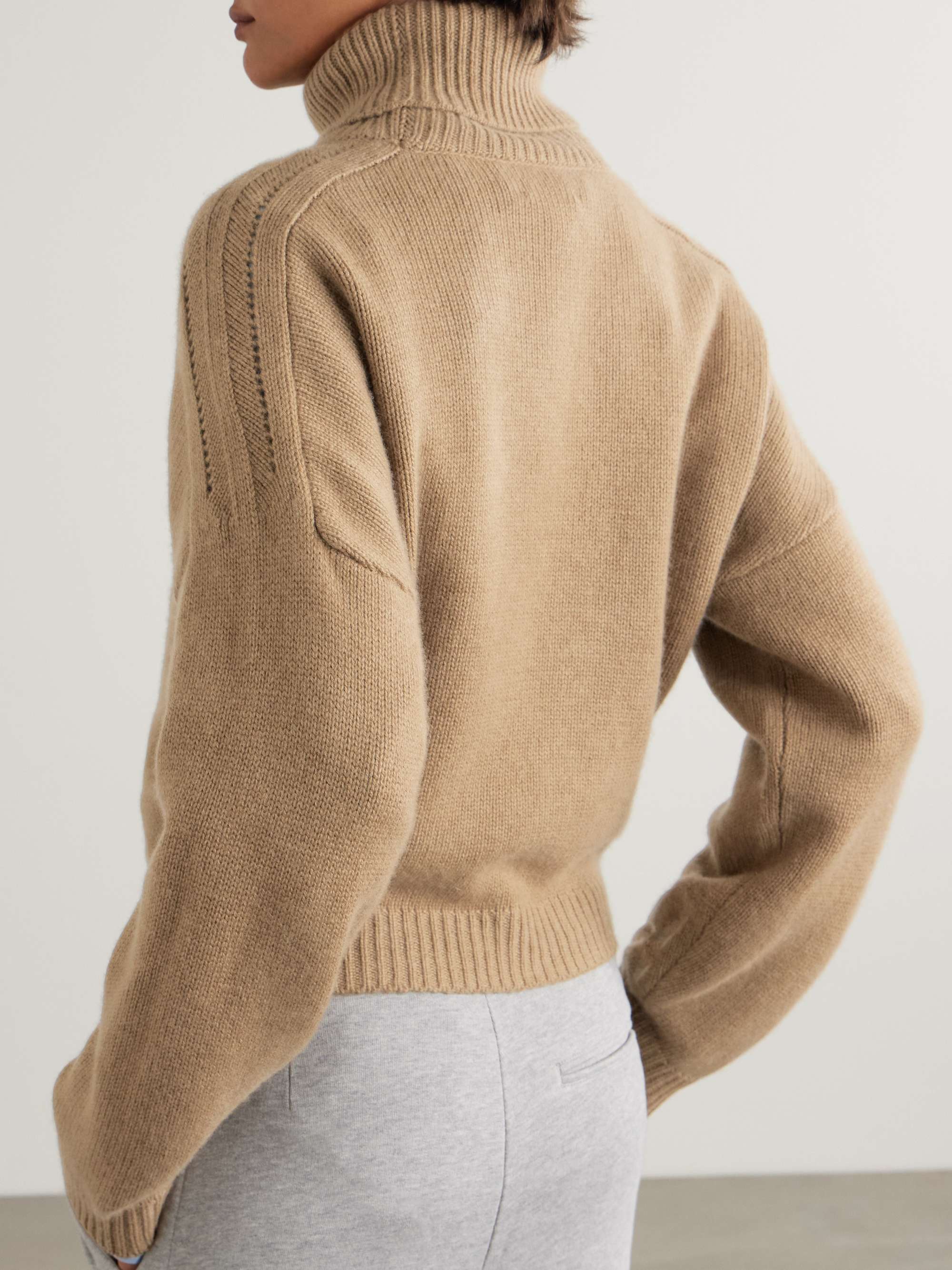 Bangkok ribbed organic cashmere turtleneck sweater view