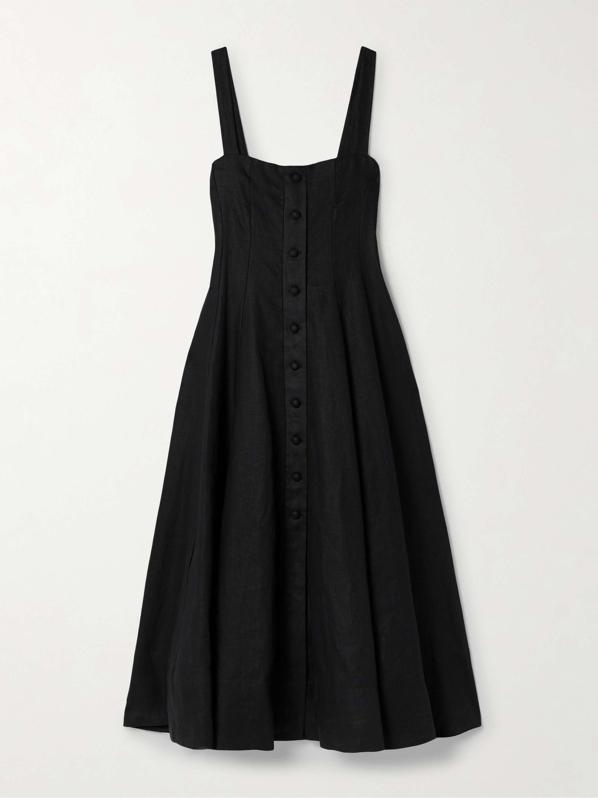 Corbiere pleated linen midi dress view