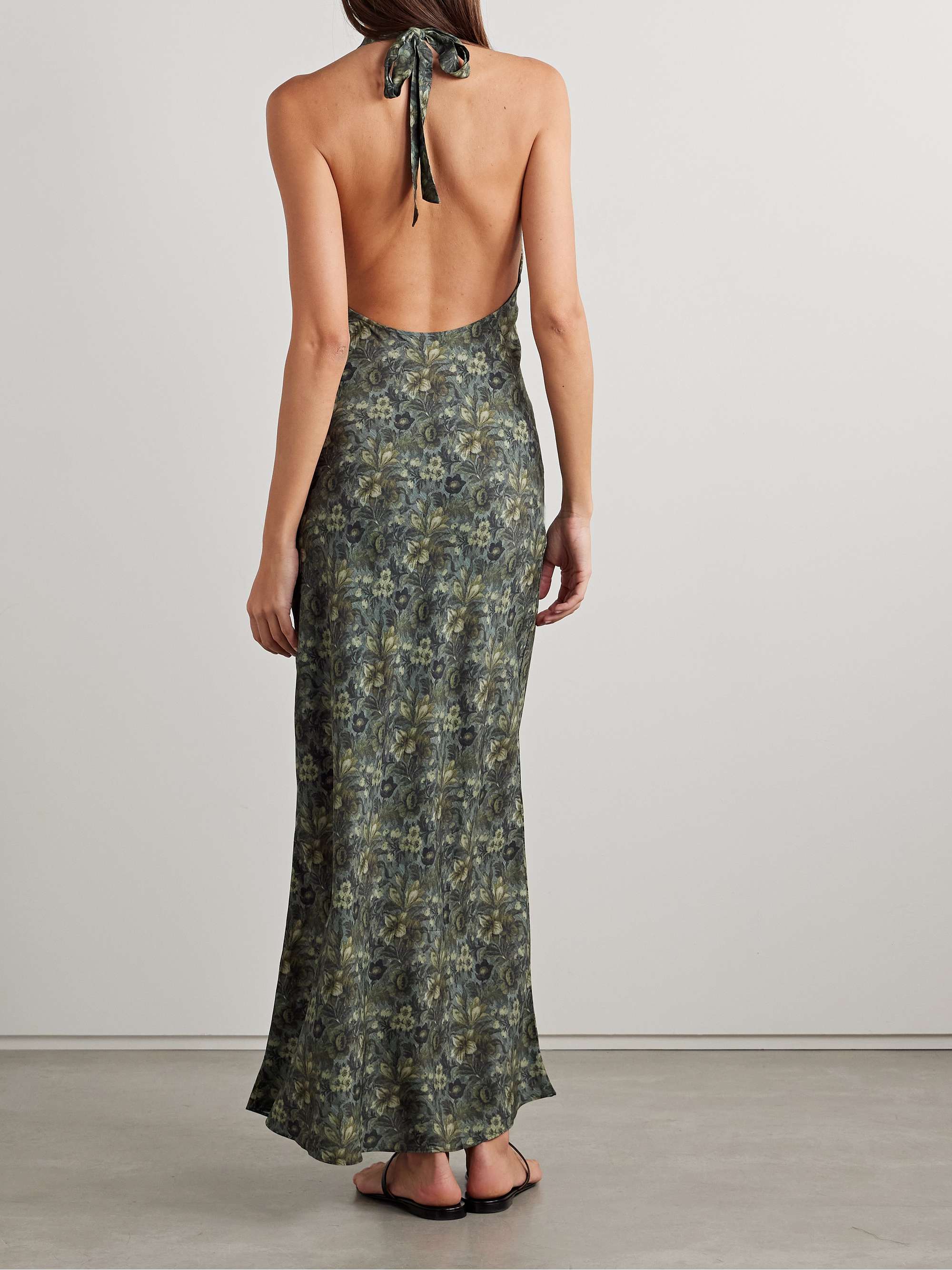 Soame floral-print woven halterneck maxi dress view