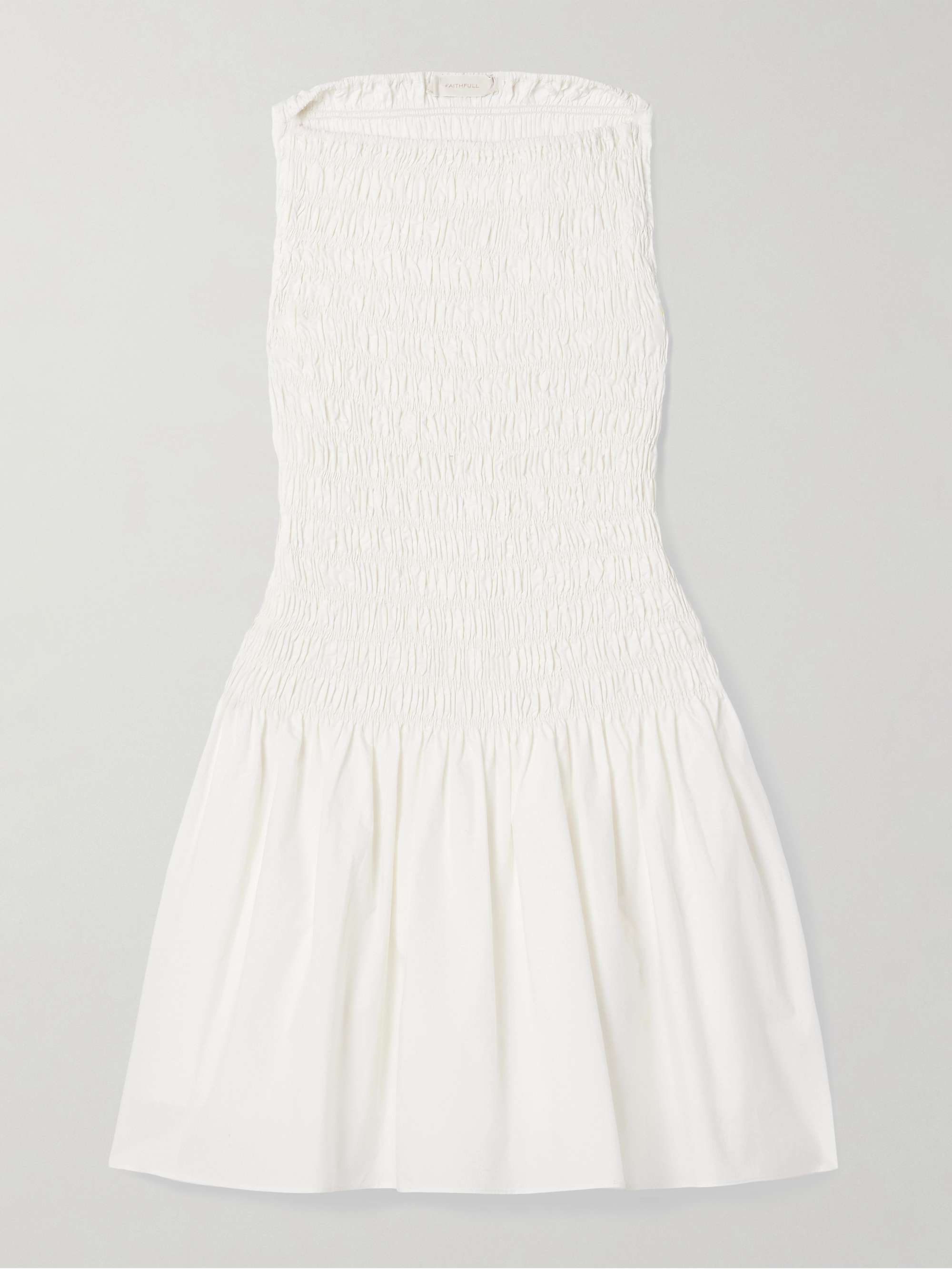 Noa shirred cotton-poplin mini dress view