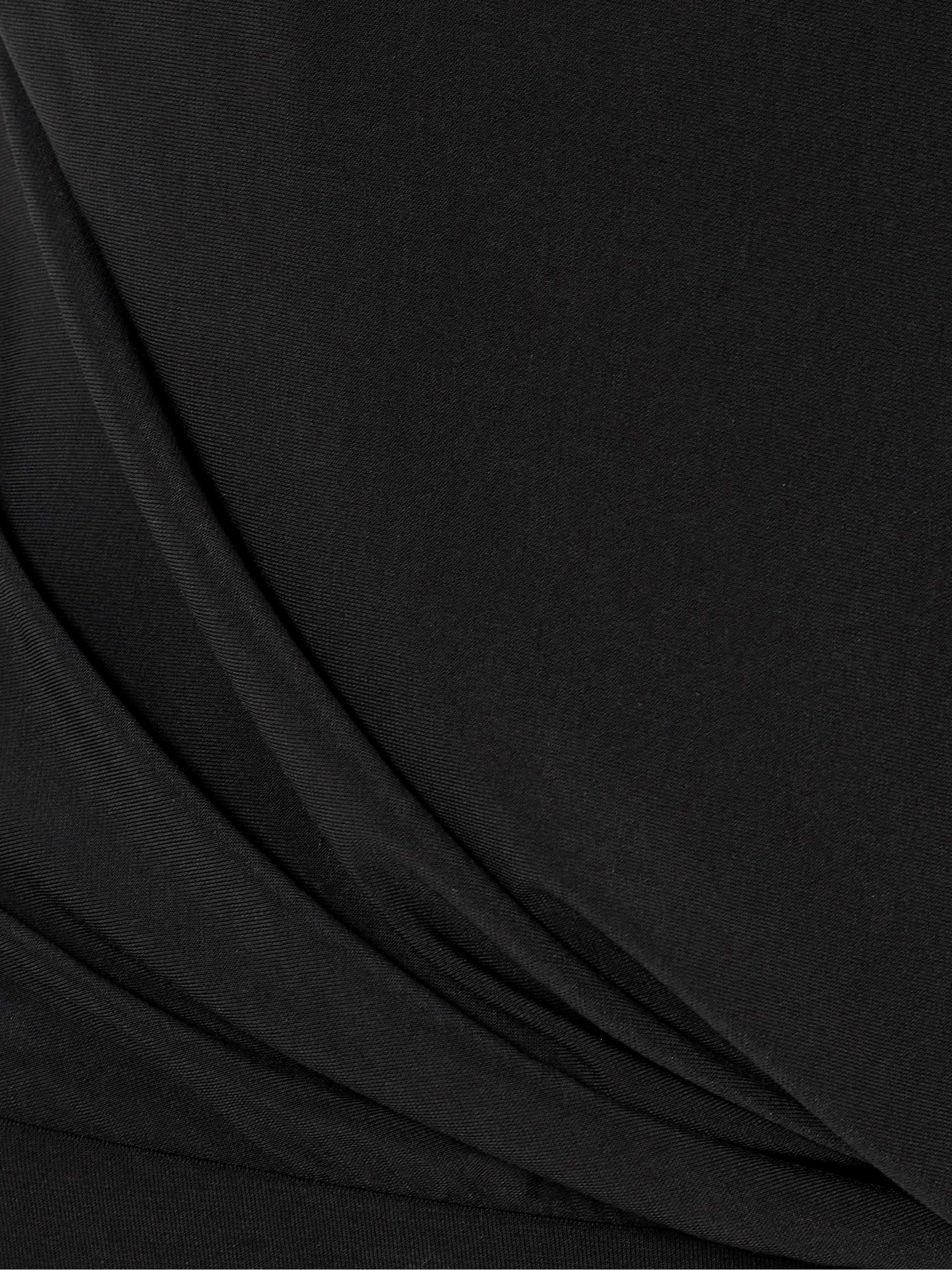 Colmar one-sleeve fringed draped stretch-jersey dress view