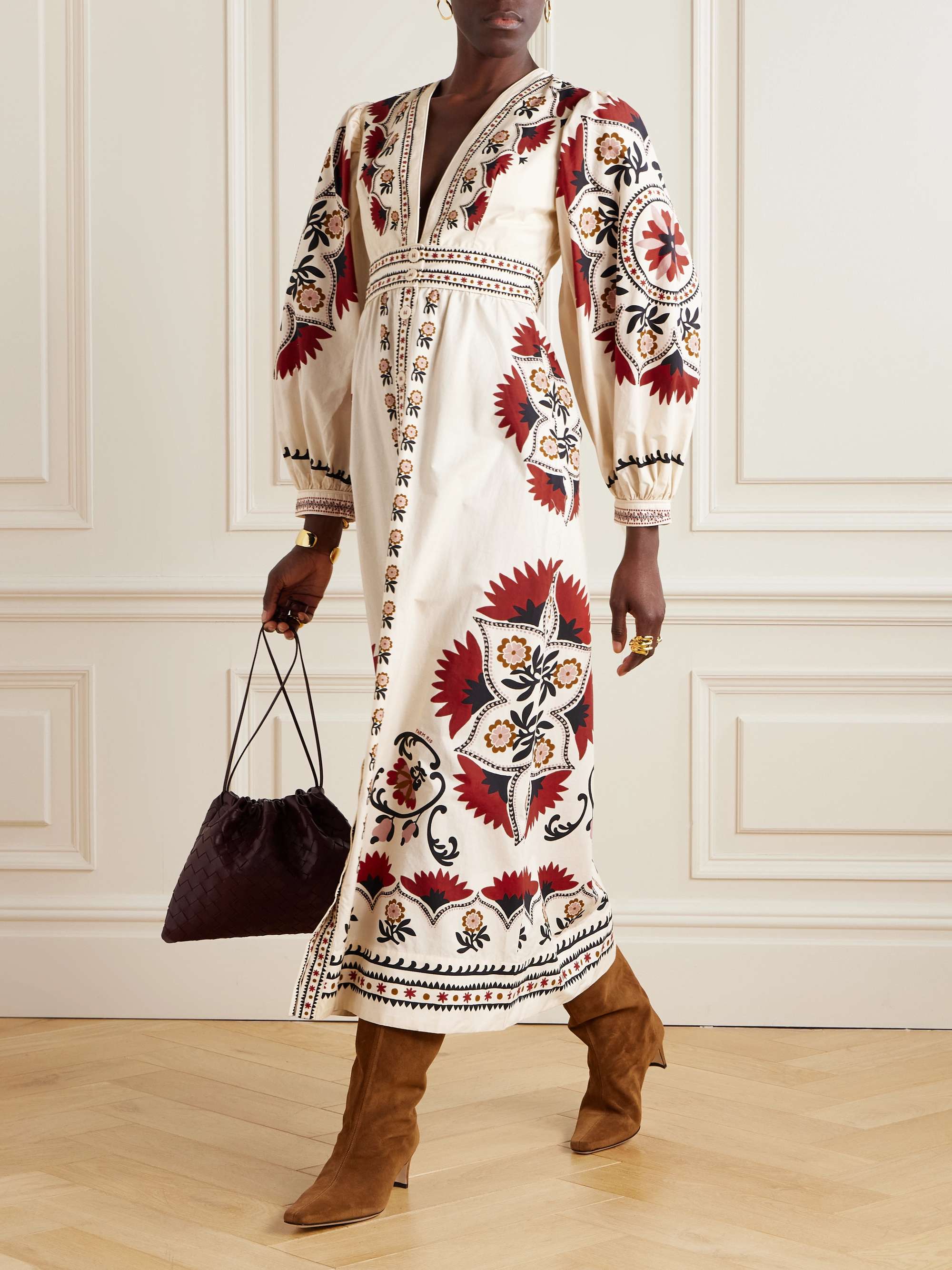 Cashew Mandala floral-print cotton-poplin maxi dress view