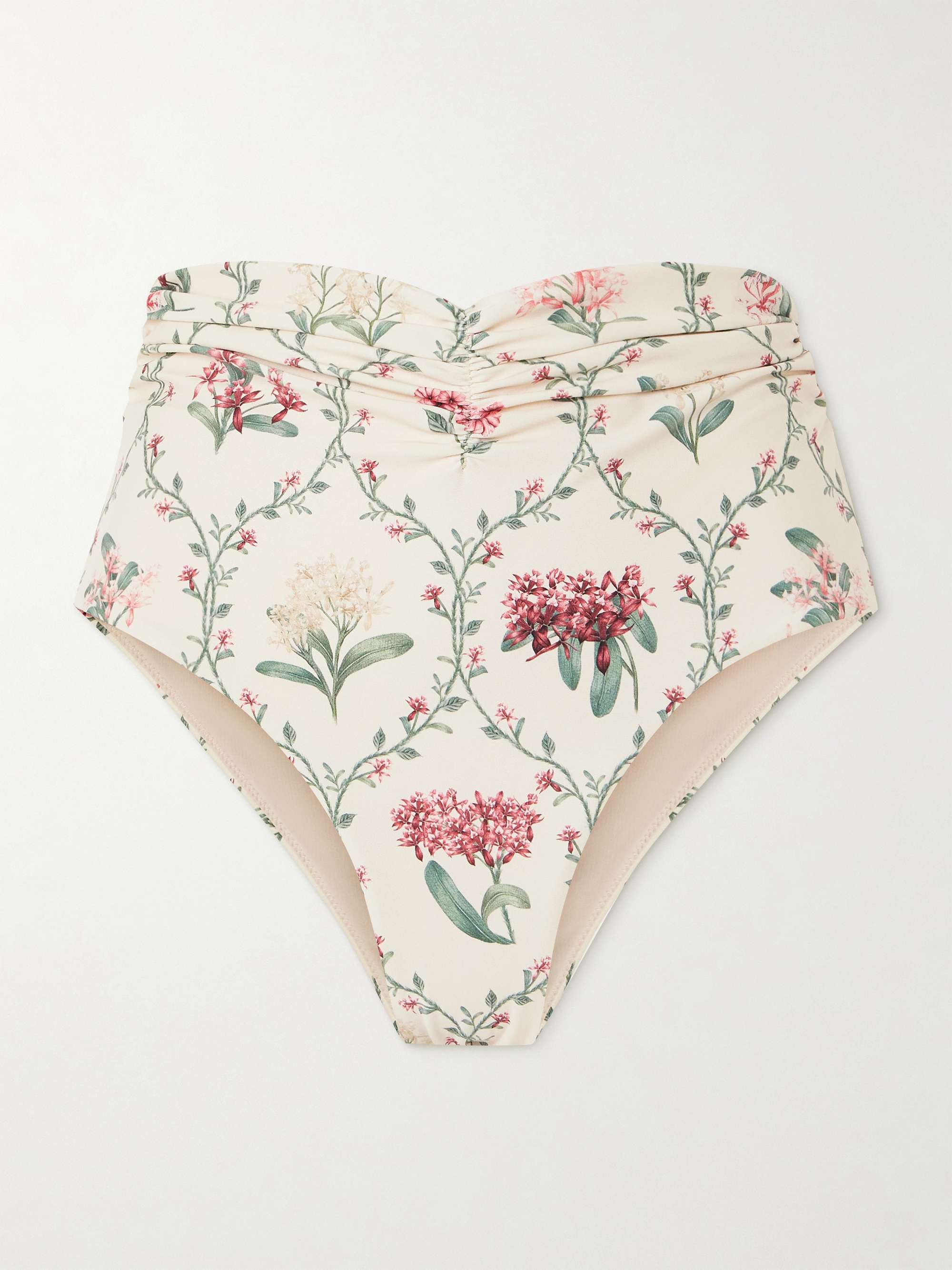Vaiven Orquidea ruched floral-print recycled bikini briefs view