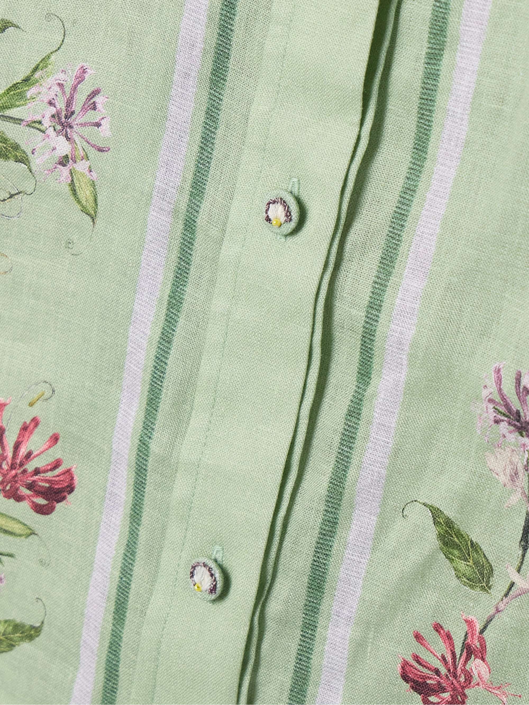 Cecilia Honeysuckle floral-print linen shirt view