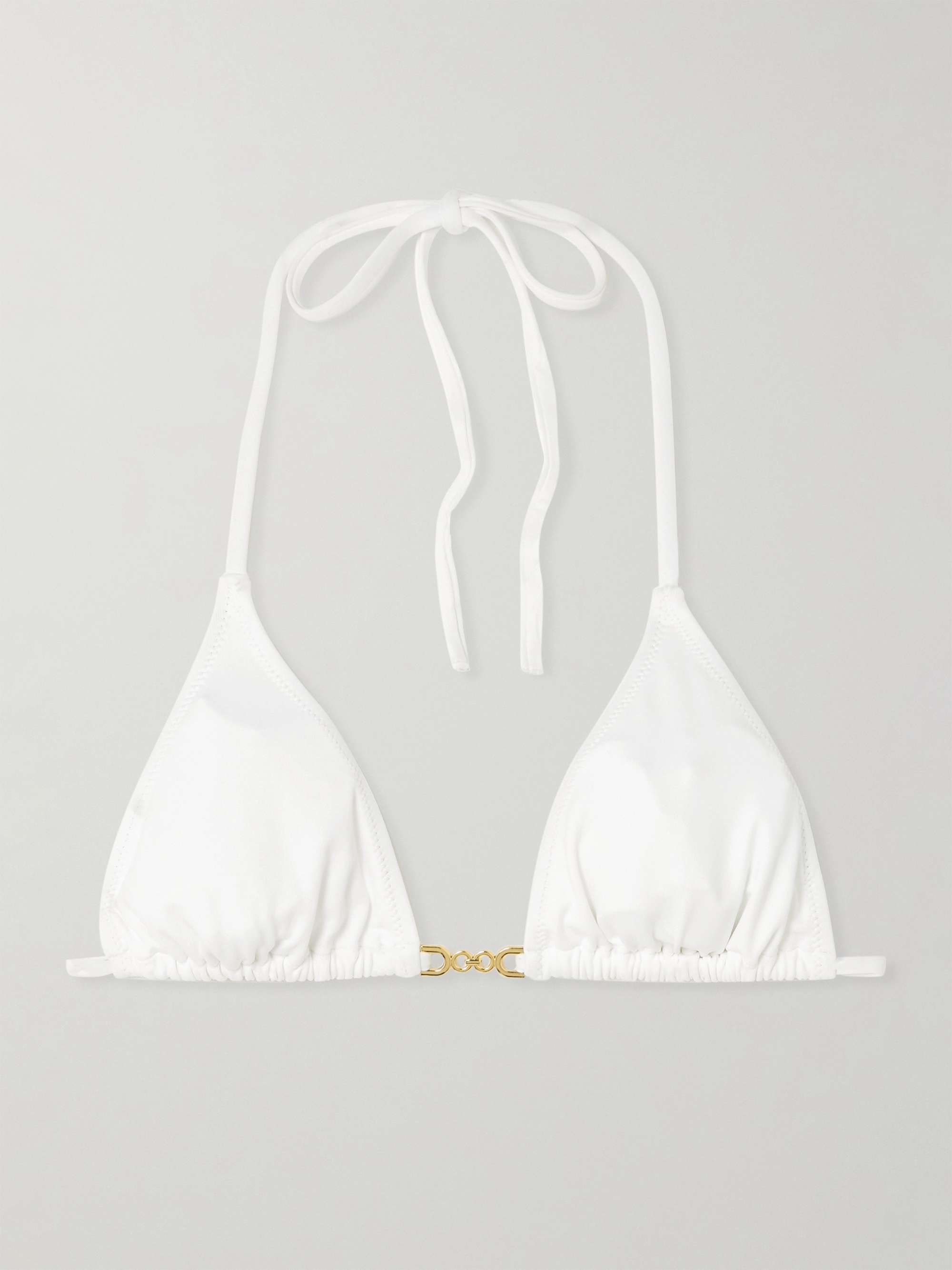 Monza chain-embellished triangle bikini top view
