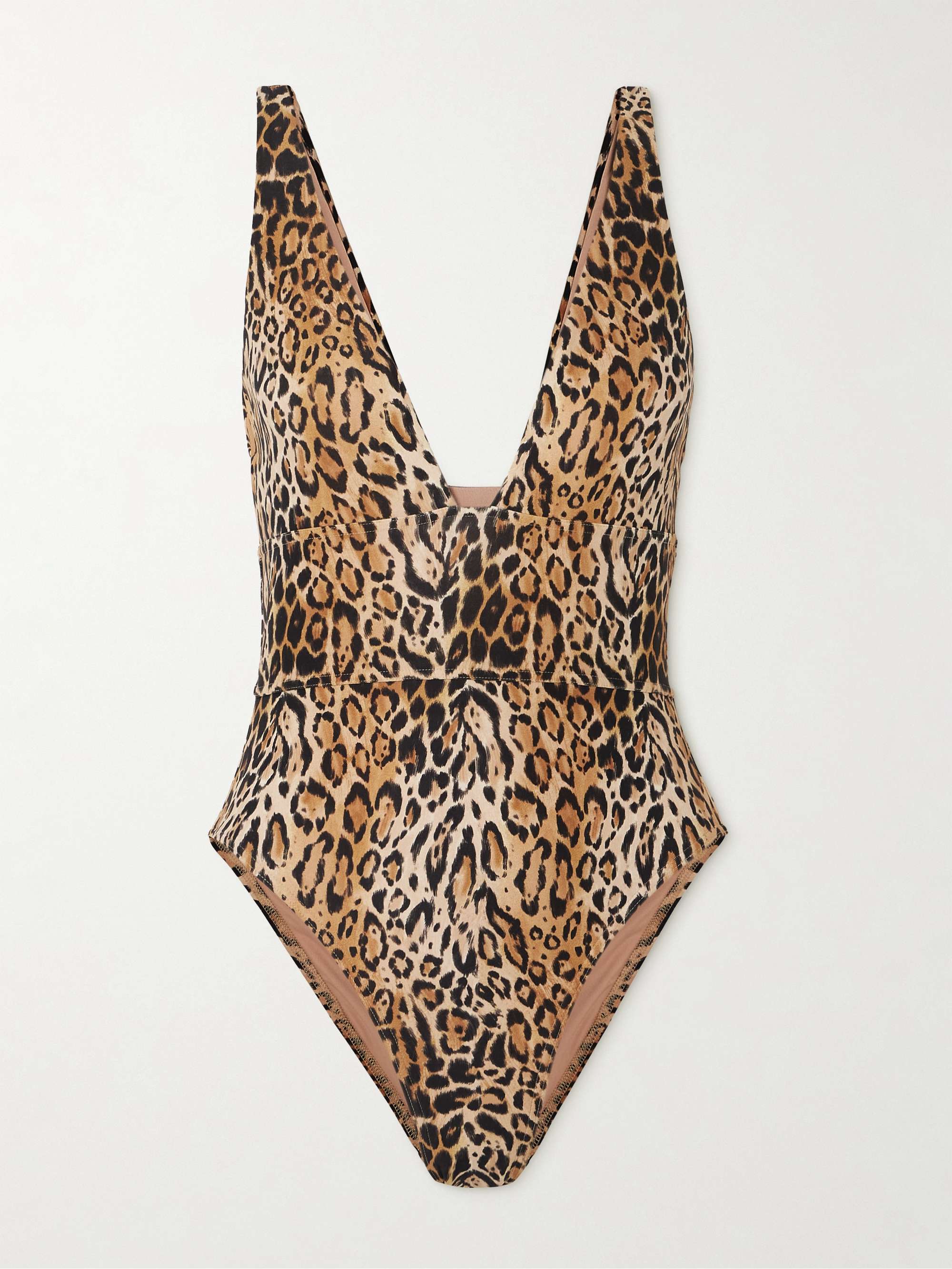 Caribbean leopard-print swimsuit view