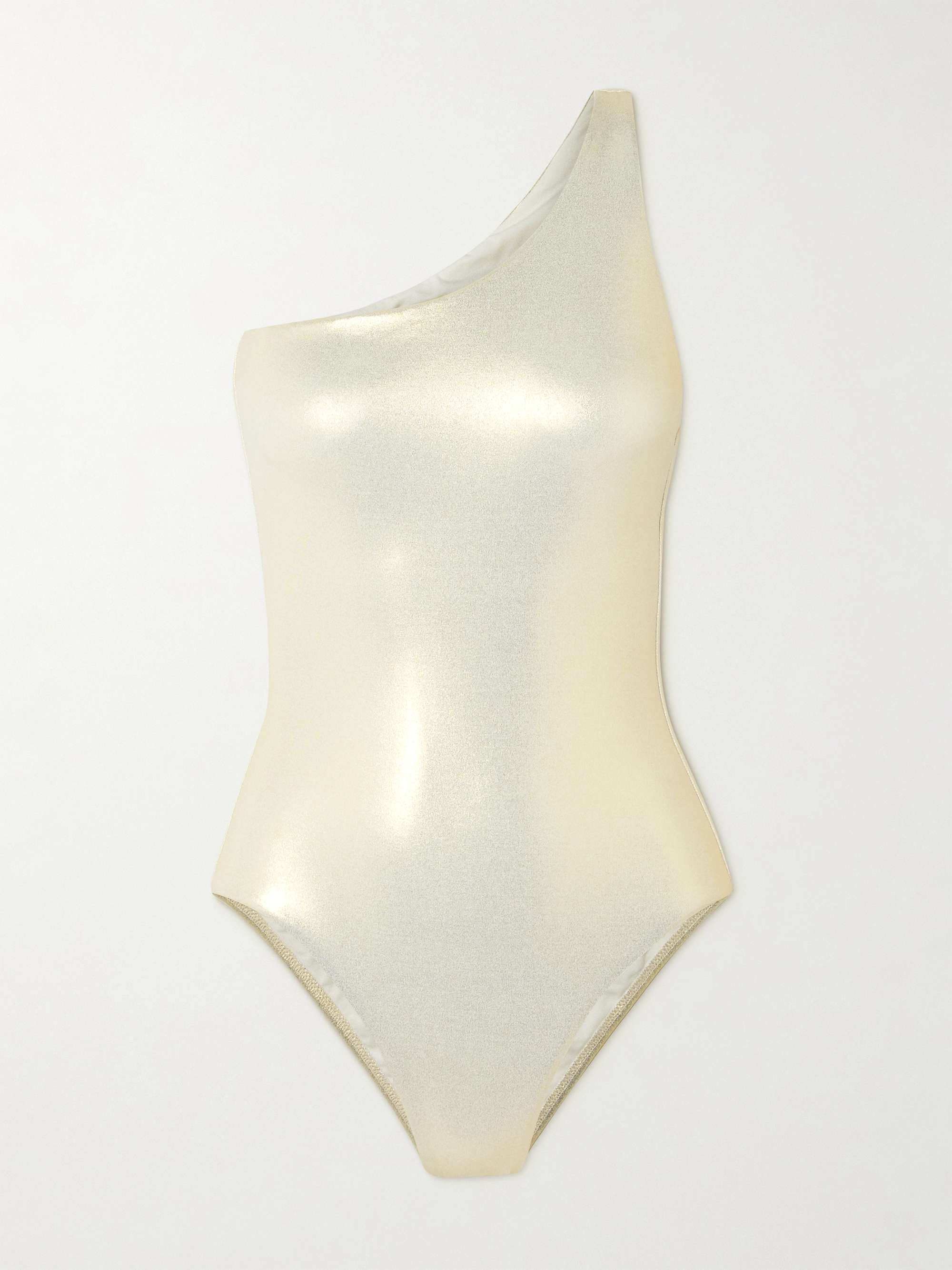 Madrid cutout one-shoulder metallic swimsuit view