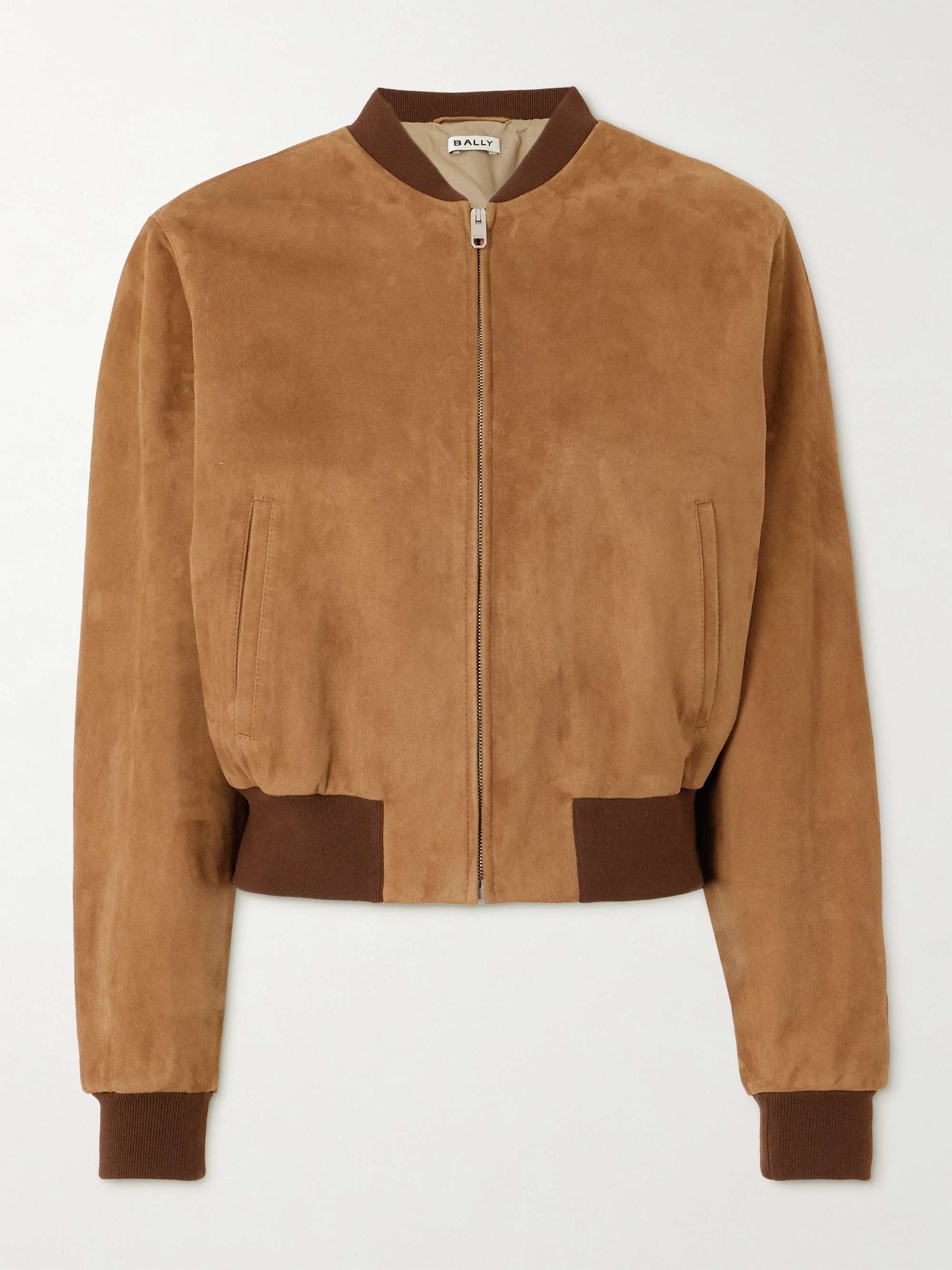 Suede bomber jacket view