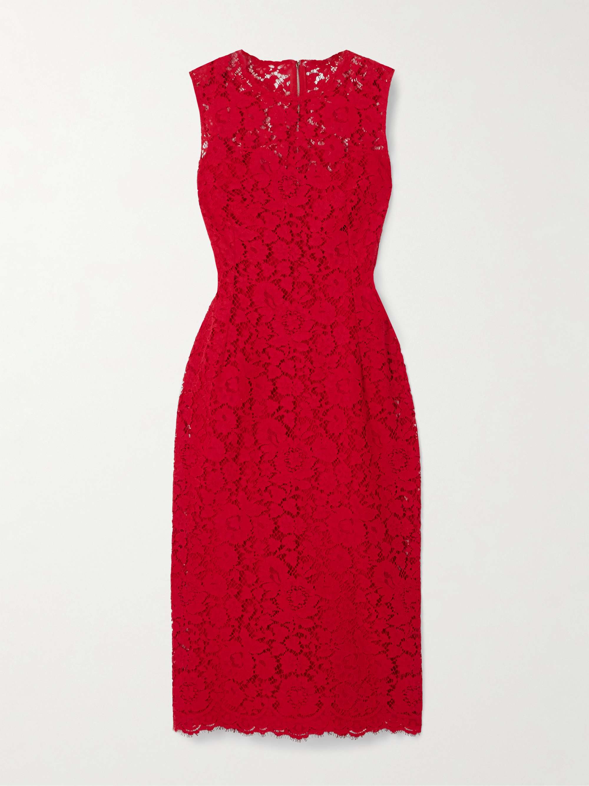 Cotton-blend lace dress view