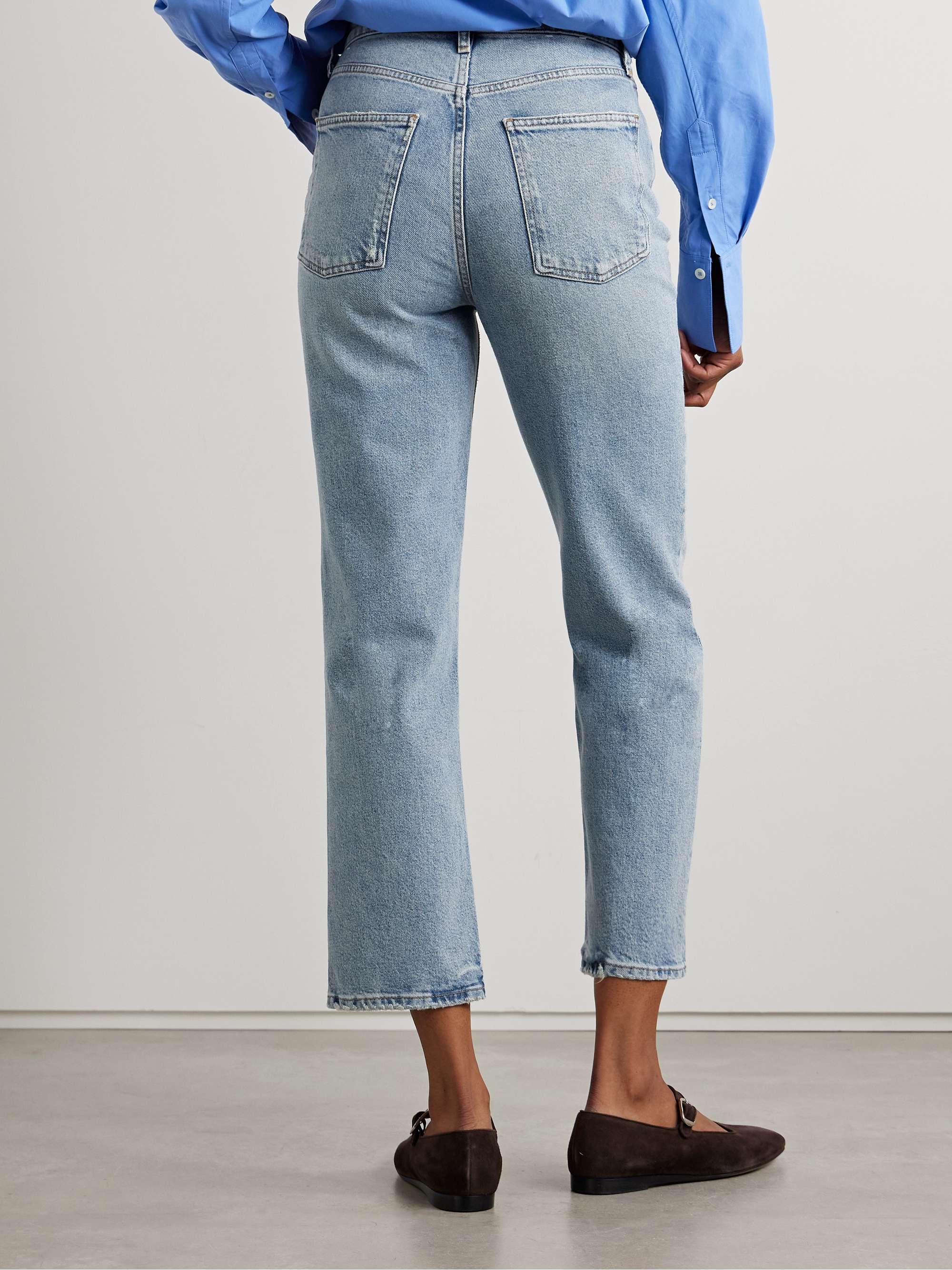 '90s Pinch Waist cropped high-rise straight-leg jeans view