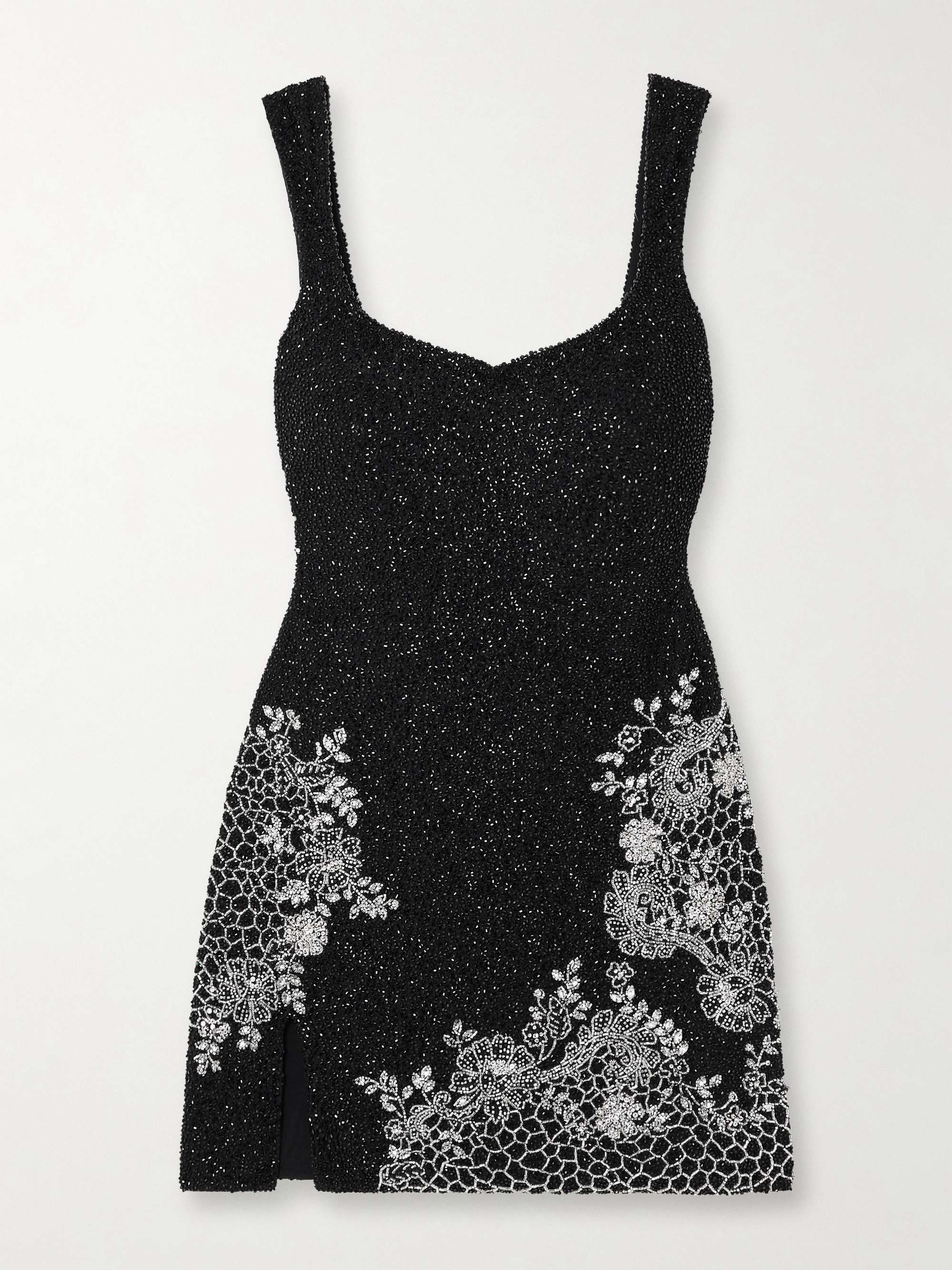 Damask embellished stretch-tulle mini dress view