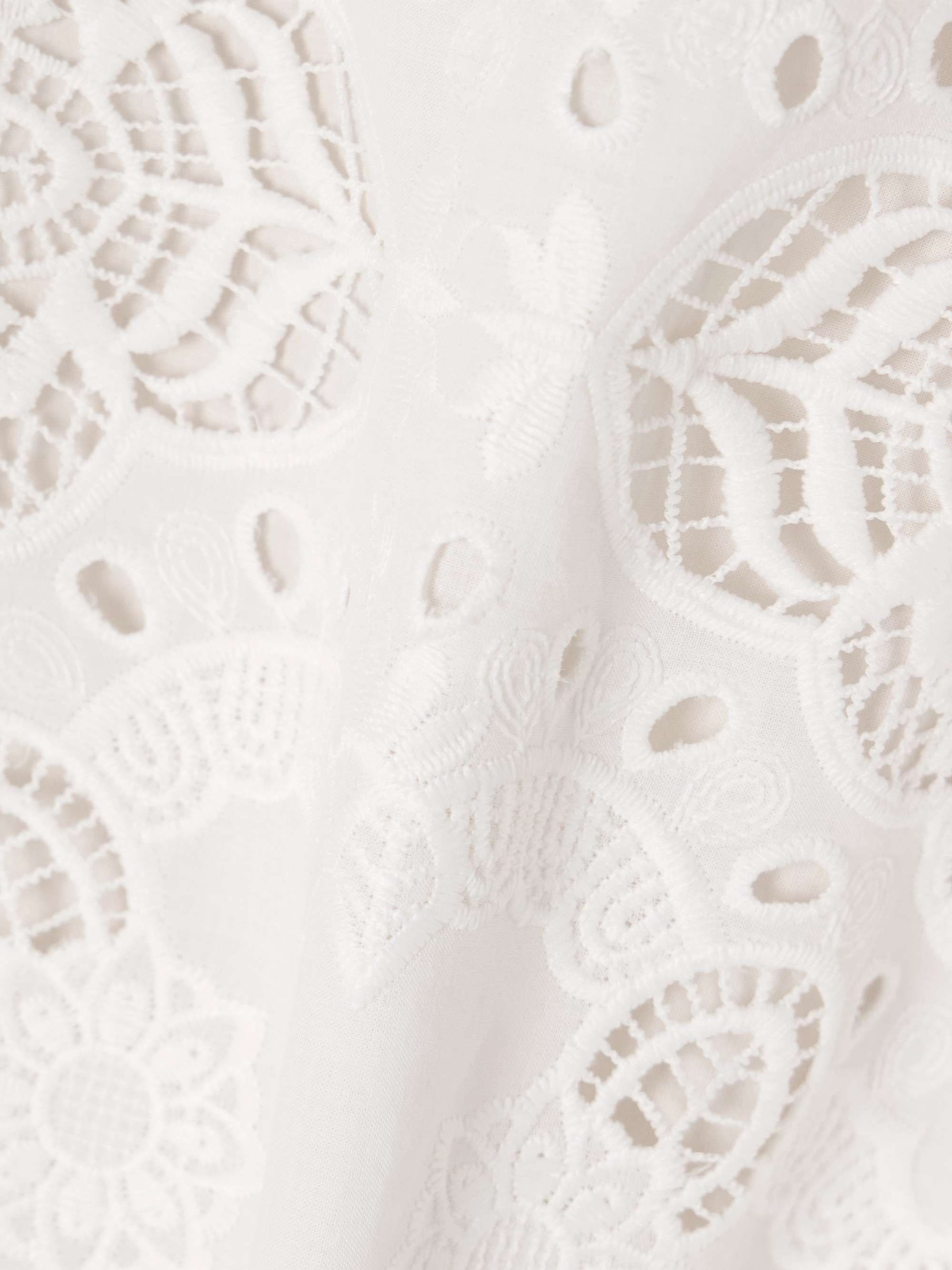 Alfie cropped broderie anglaise poplin top view