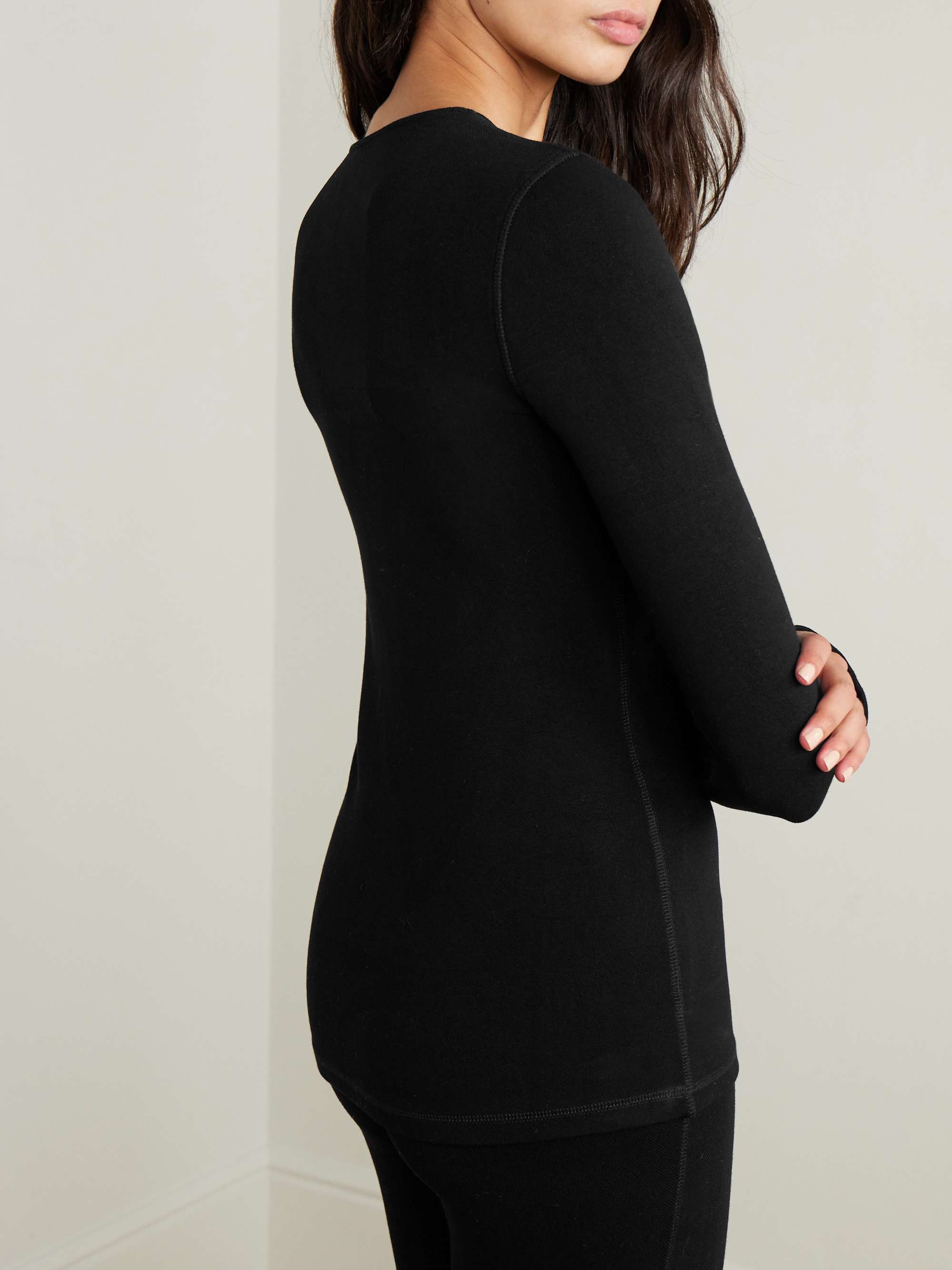 Jacquard-knit top view