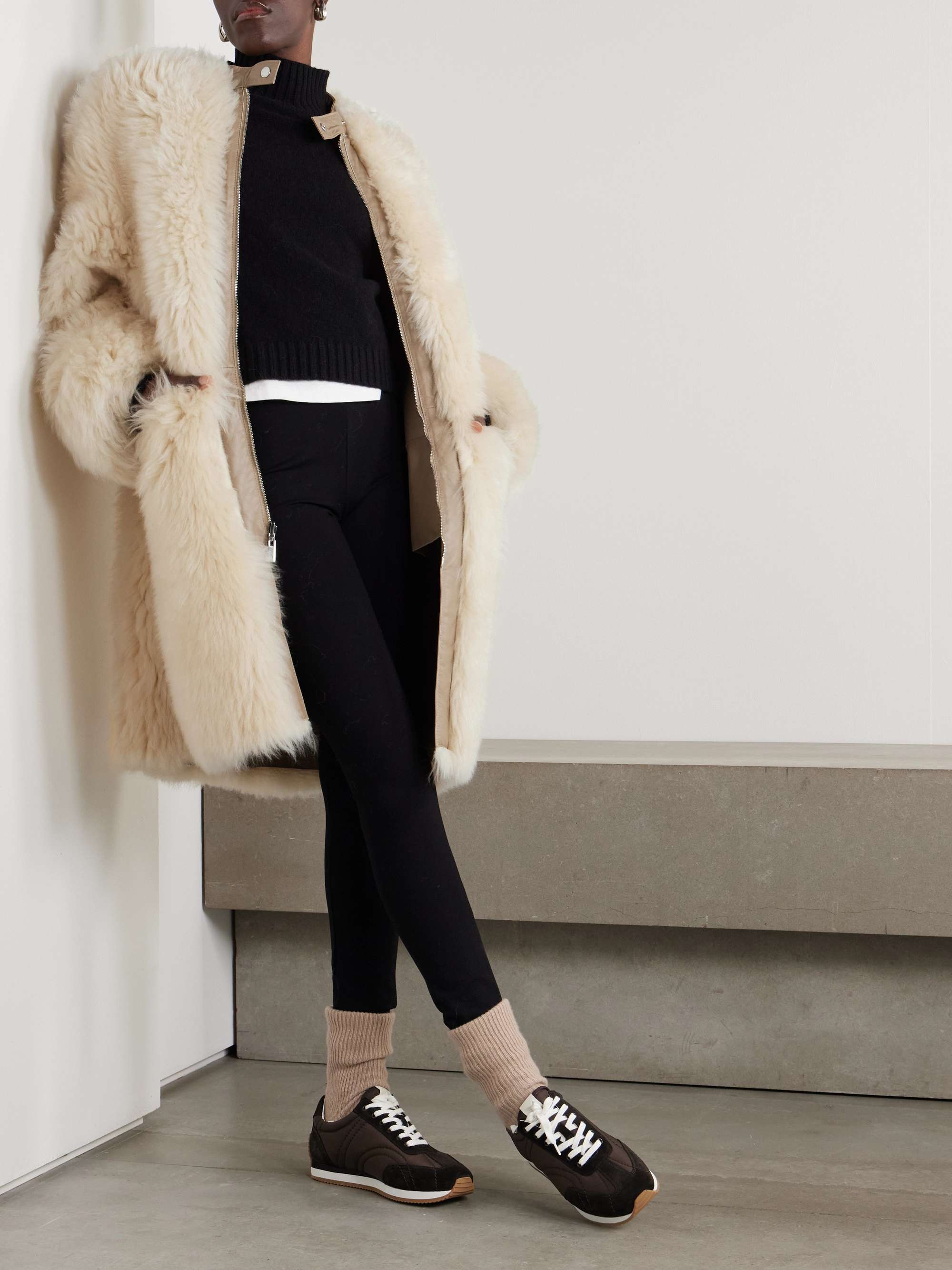 Avalan reversible shearling coat view