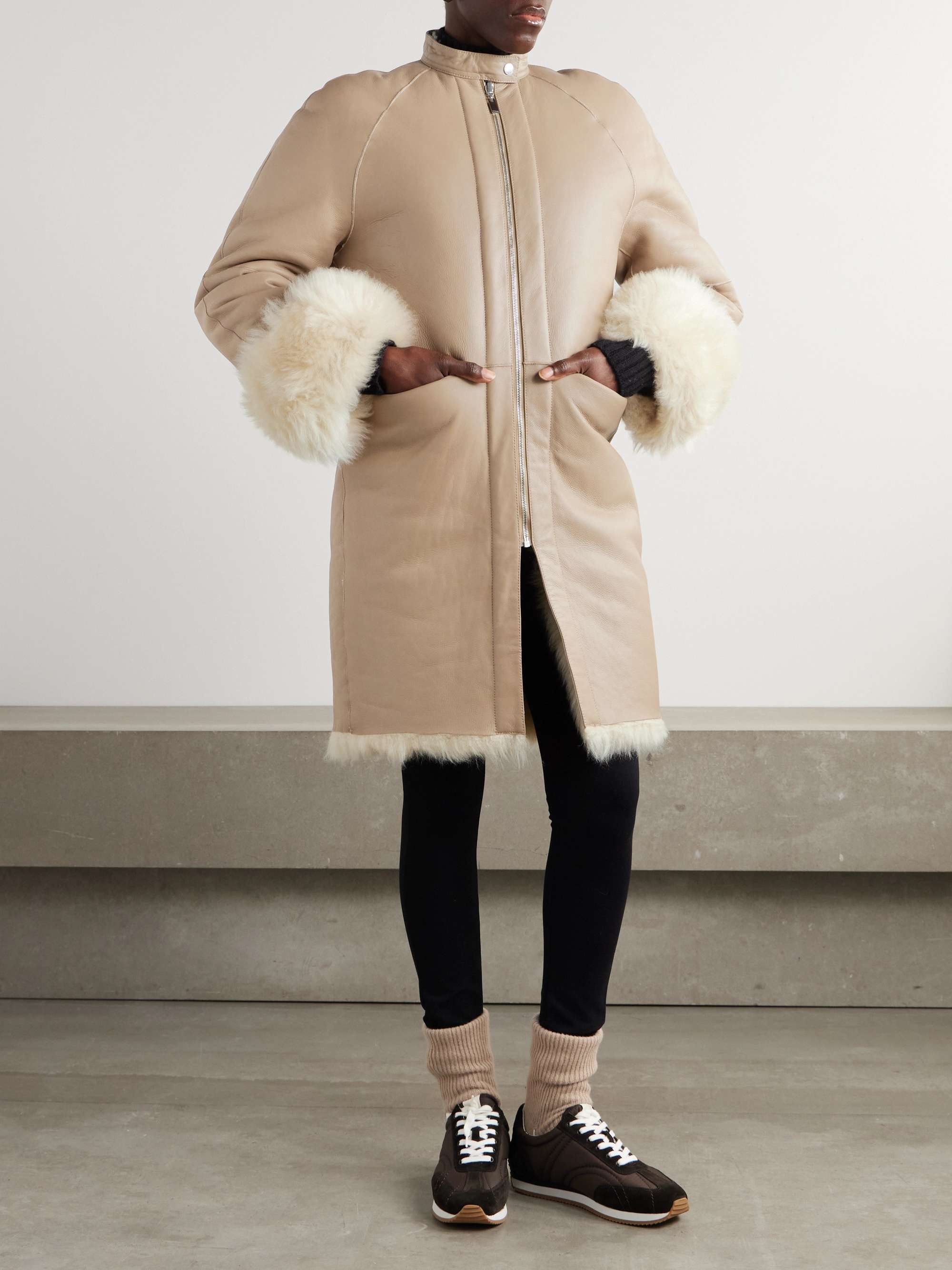 Avalan reversible shearling coat view