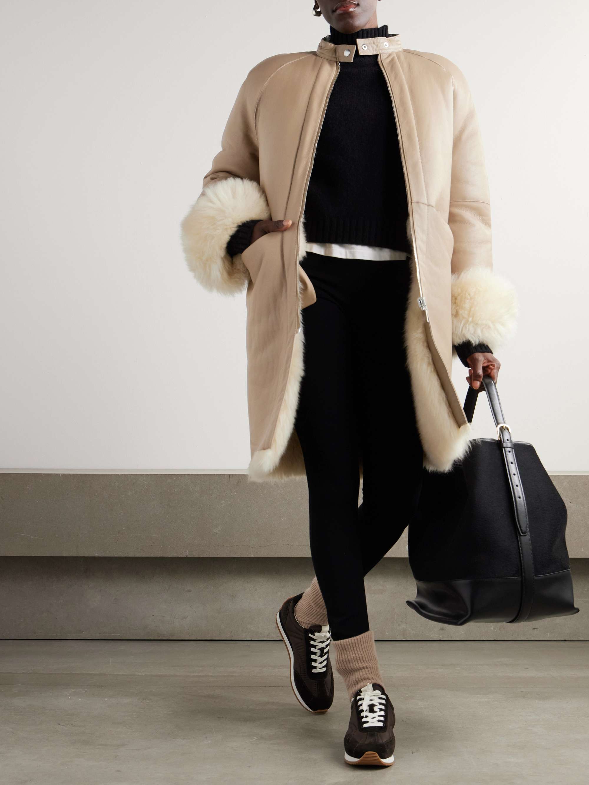 Avalan reversible shearling coat view
