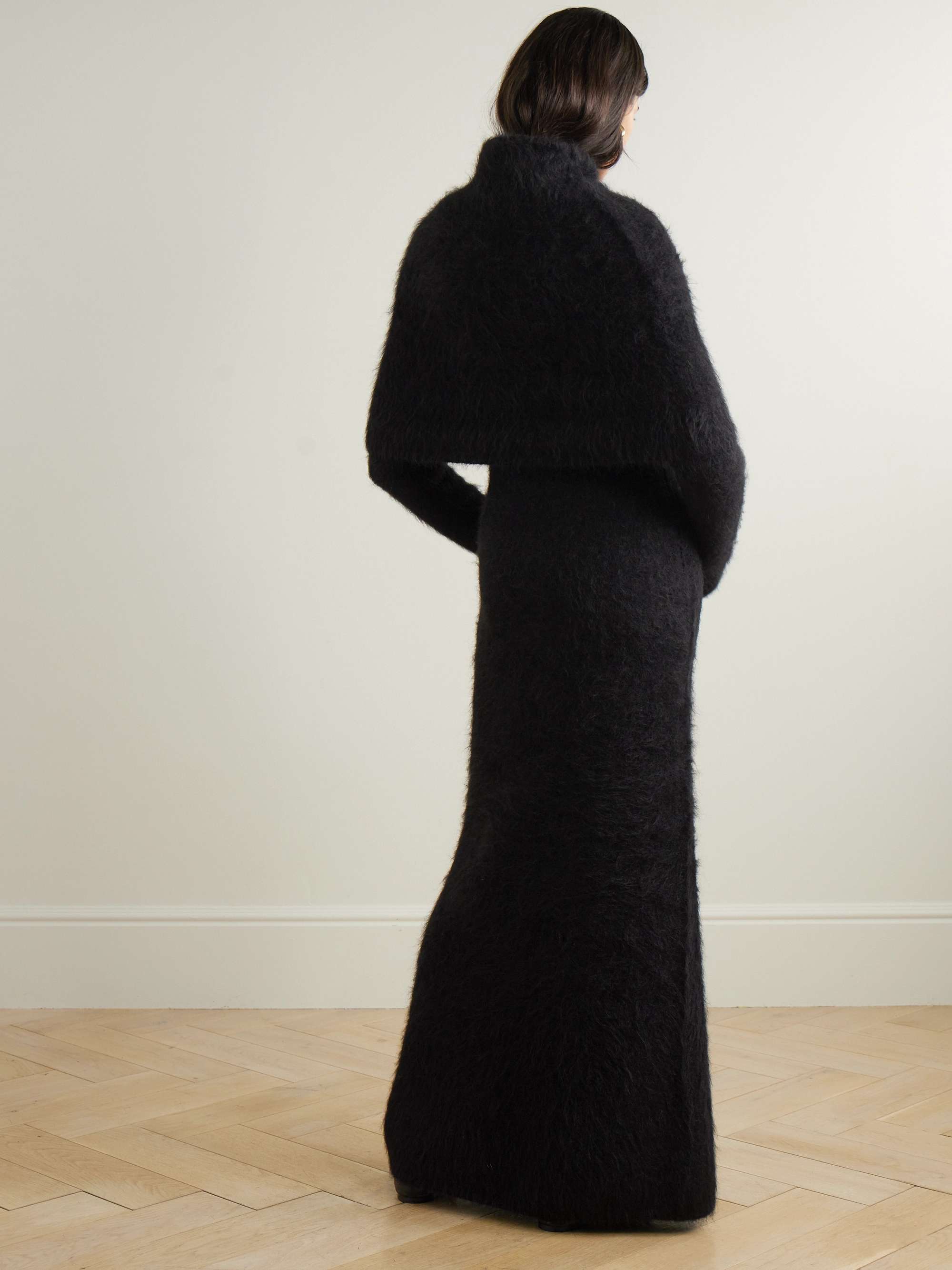 Alpaca-blend turtleneck maxi dress view