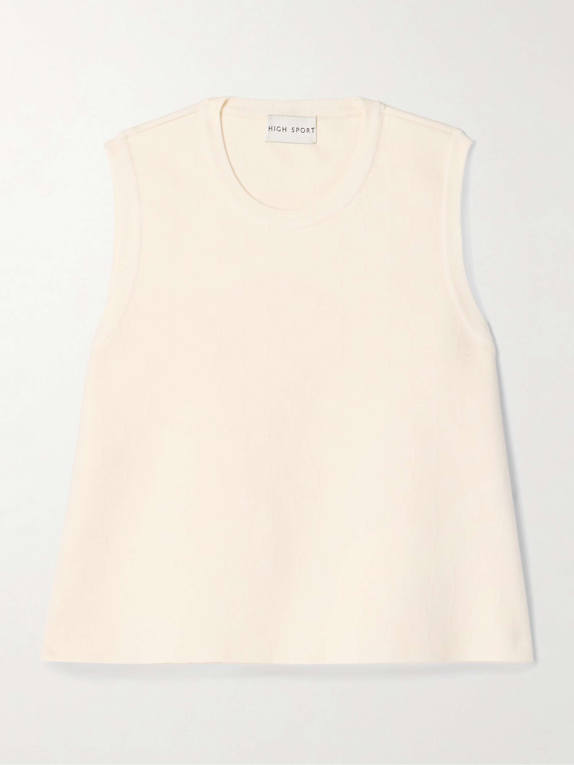 Asa cotton-blend jacquard tank view