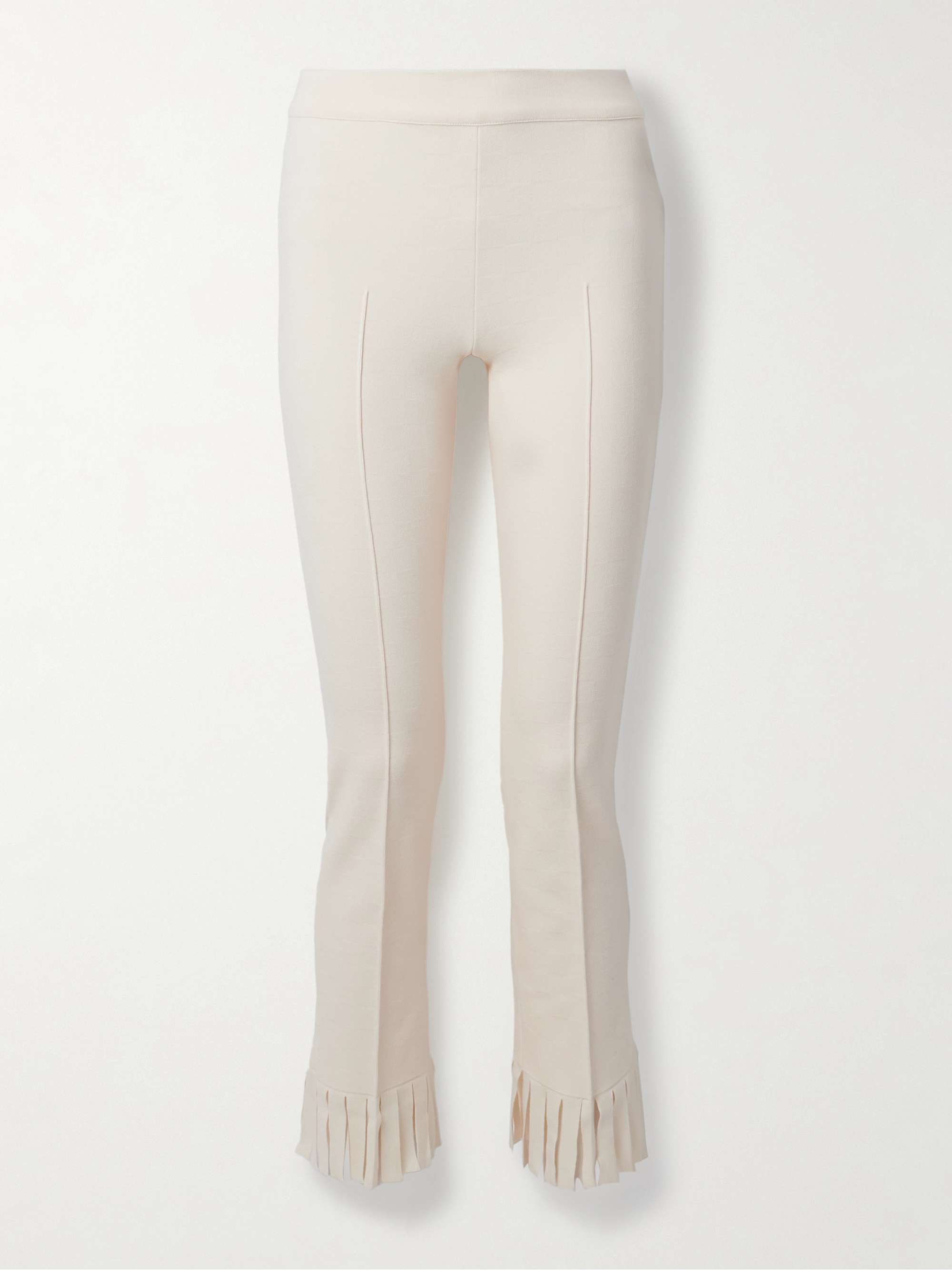 Louis fringed cotton-blend jacquard straight-leg pants view