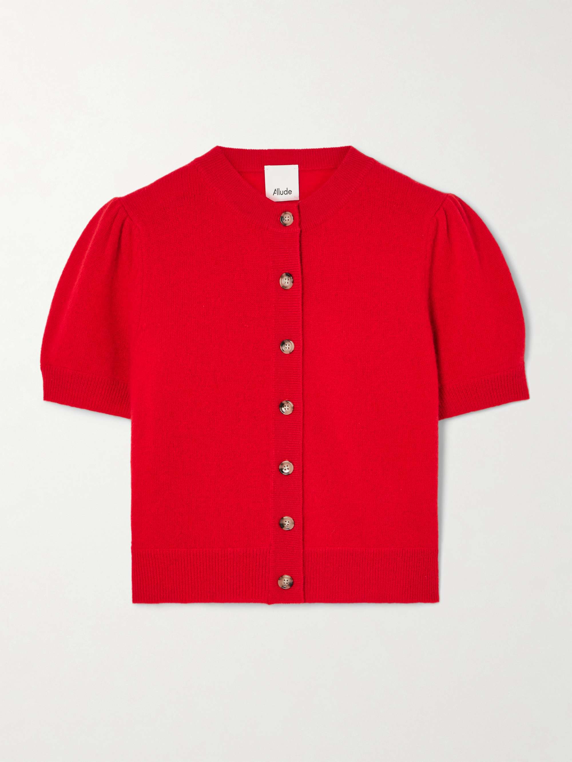 Cropped cashmere cardigan view