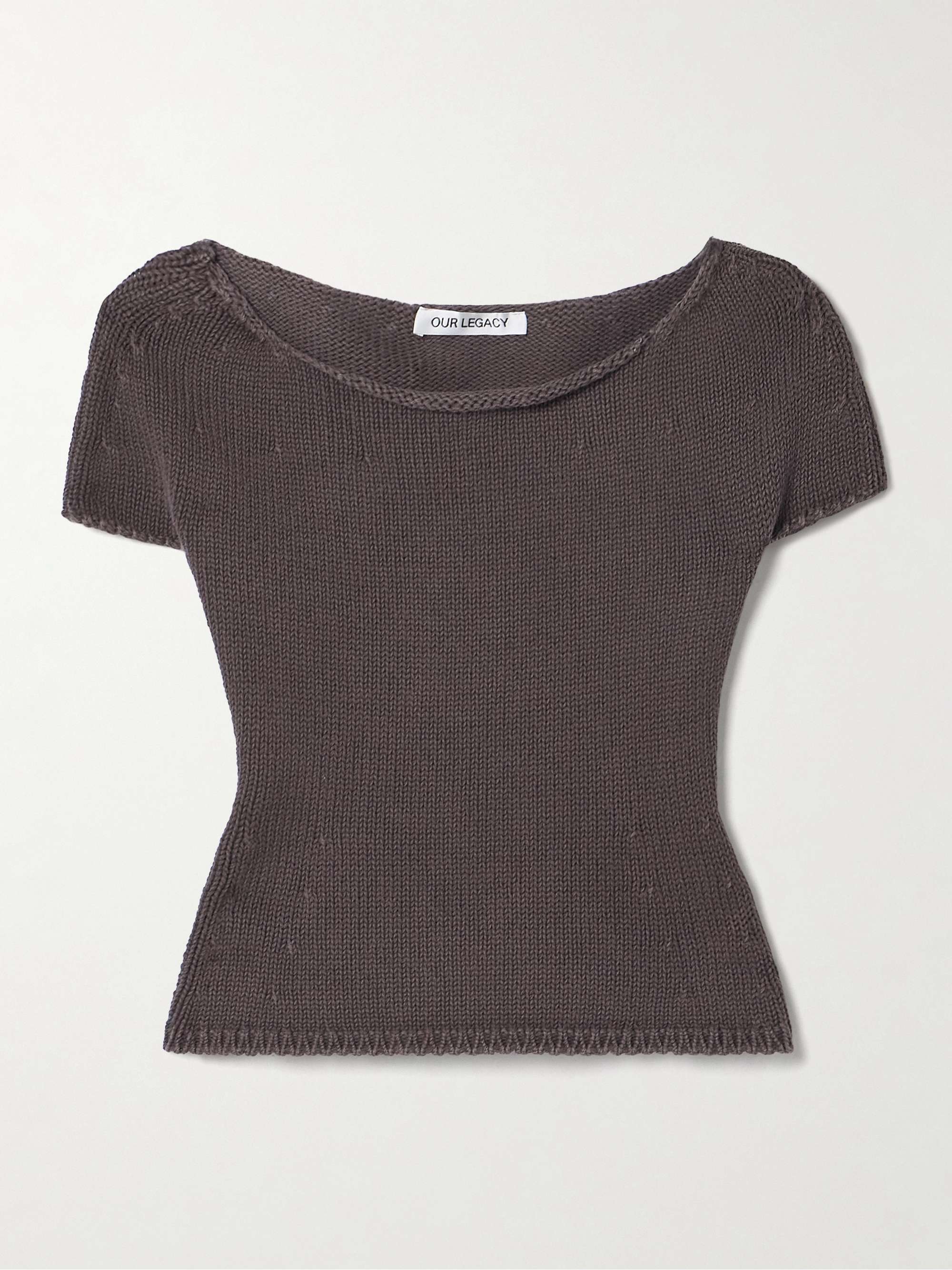 Sculpt knitted cotton T-shirt view
