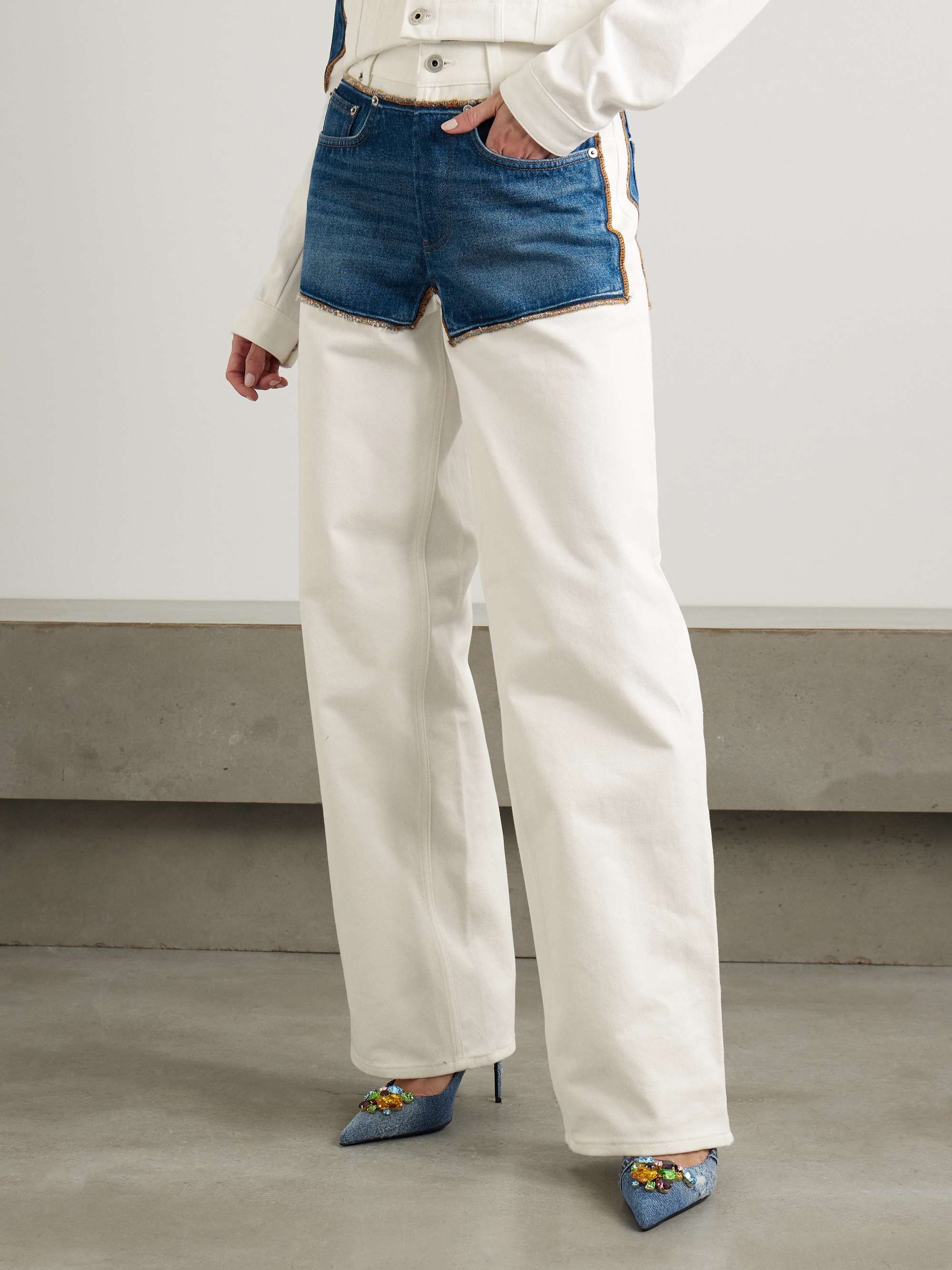 Petit Grand two-tone wide-leg jeans view