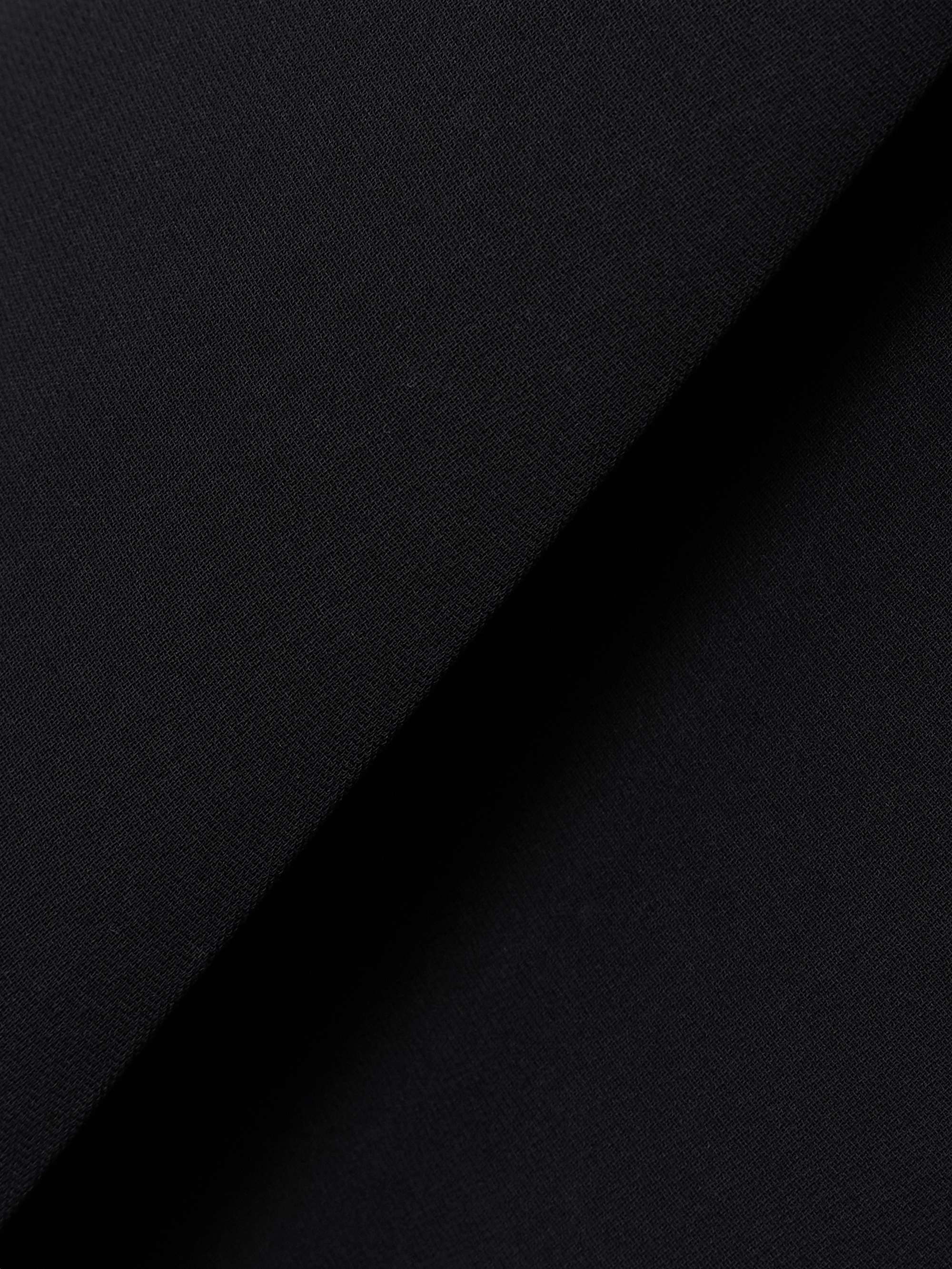 Grosgrain-trimmed pleated crepe pants view