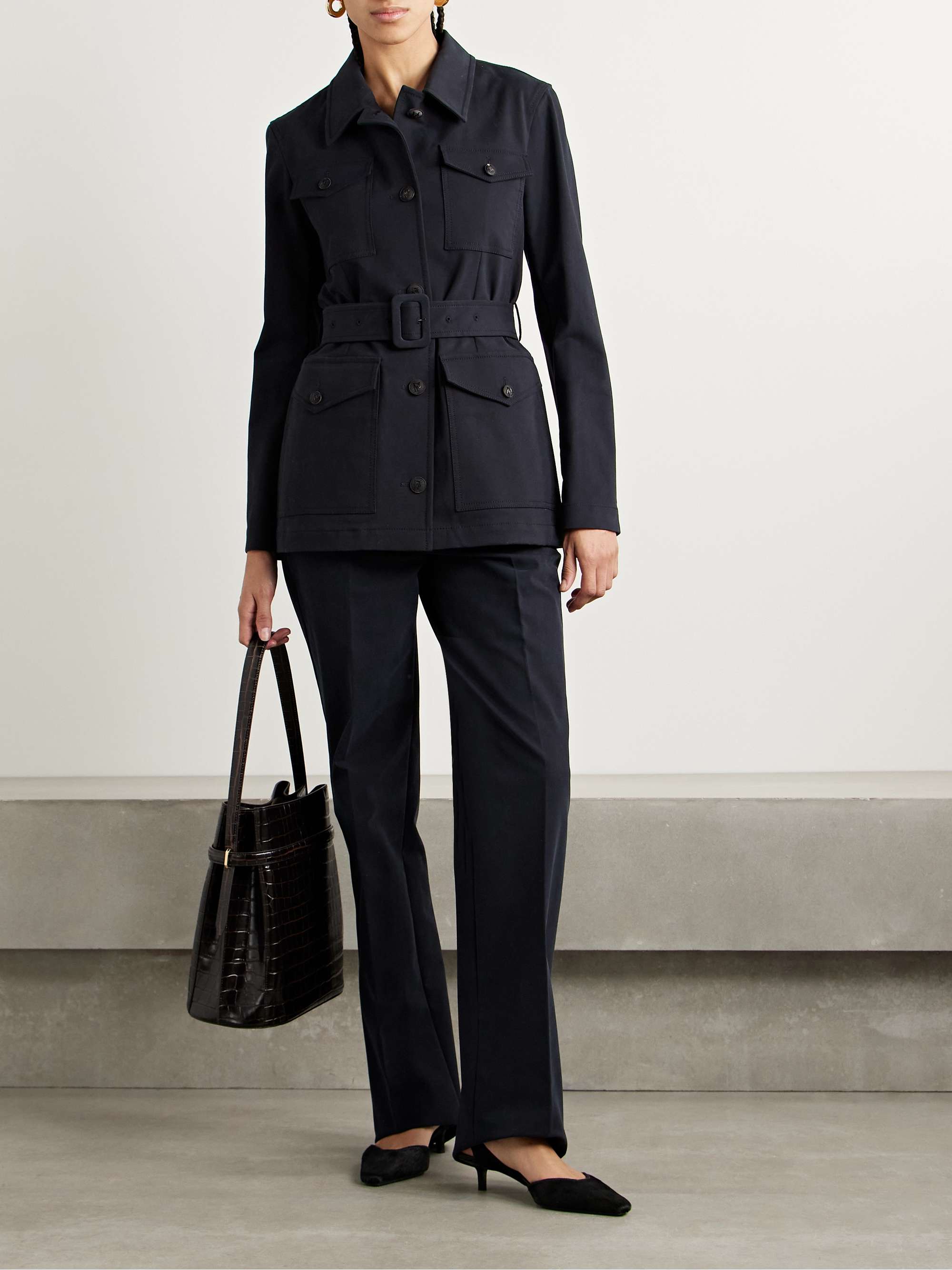 Avery cotton-blend straight-leg pants view